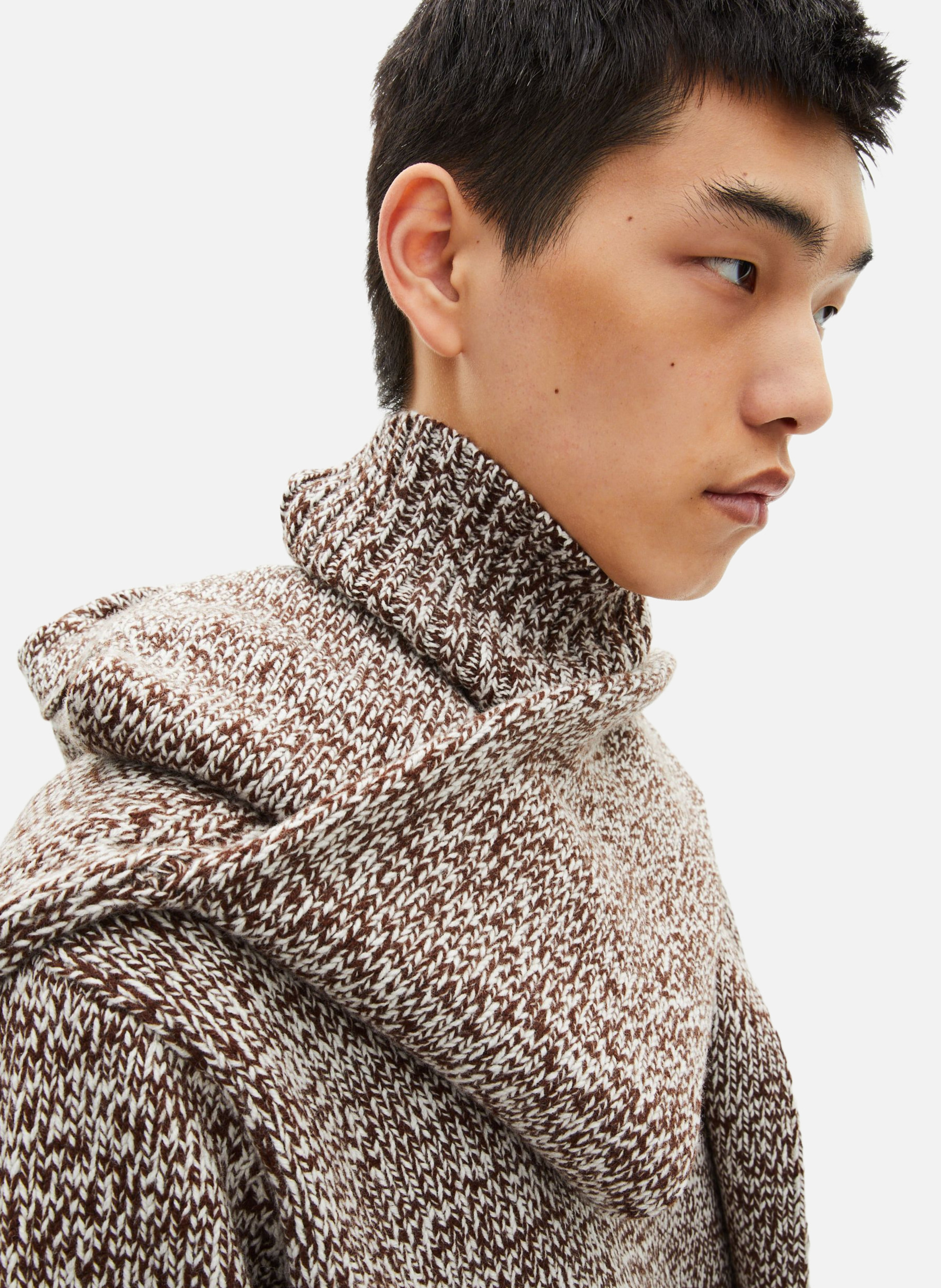 Melange roll-neck sweater THE KOOPLES Beige