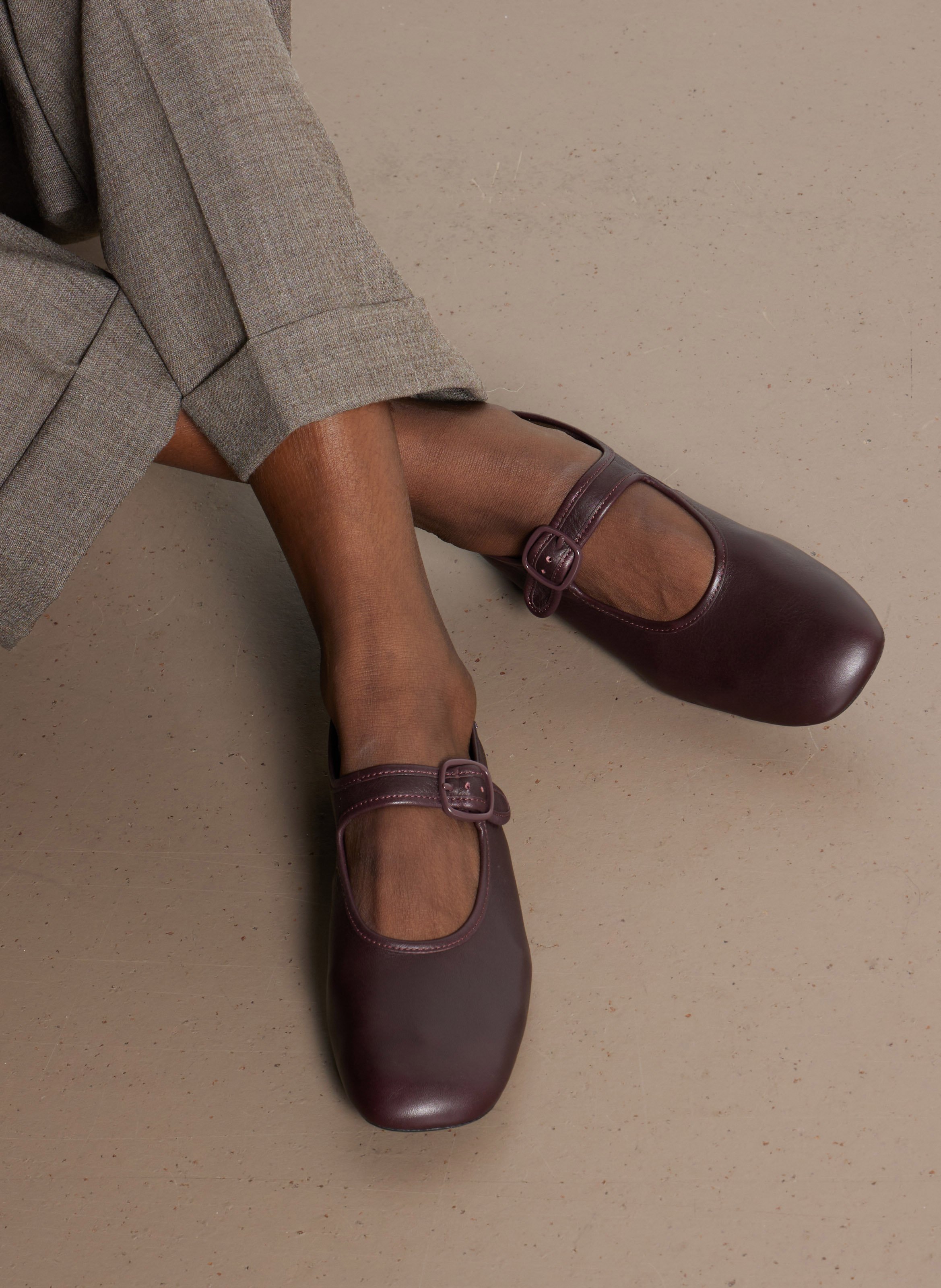 Ballerines en cuir CAMPER Rouge