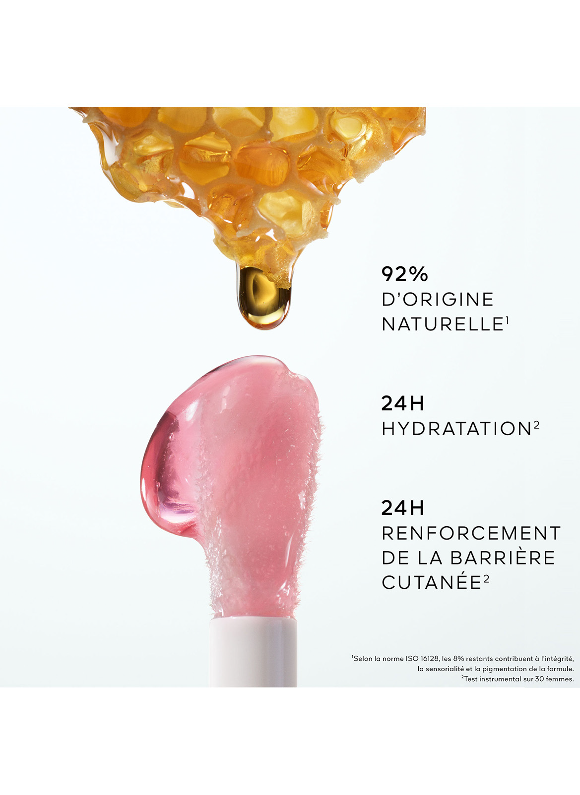 KissKiss Bee Glow Oil - Huile à lèvres teintée au miel 92% d’origine naturelle GUERLAIN 389 sparkling peach