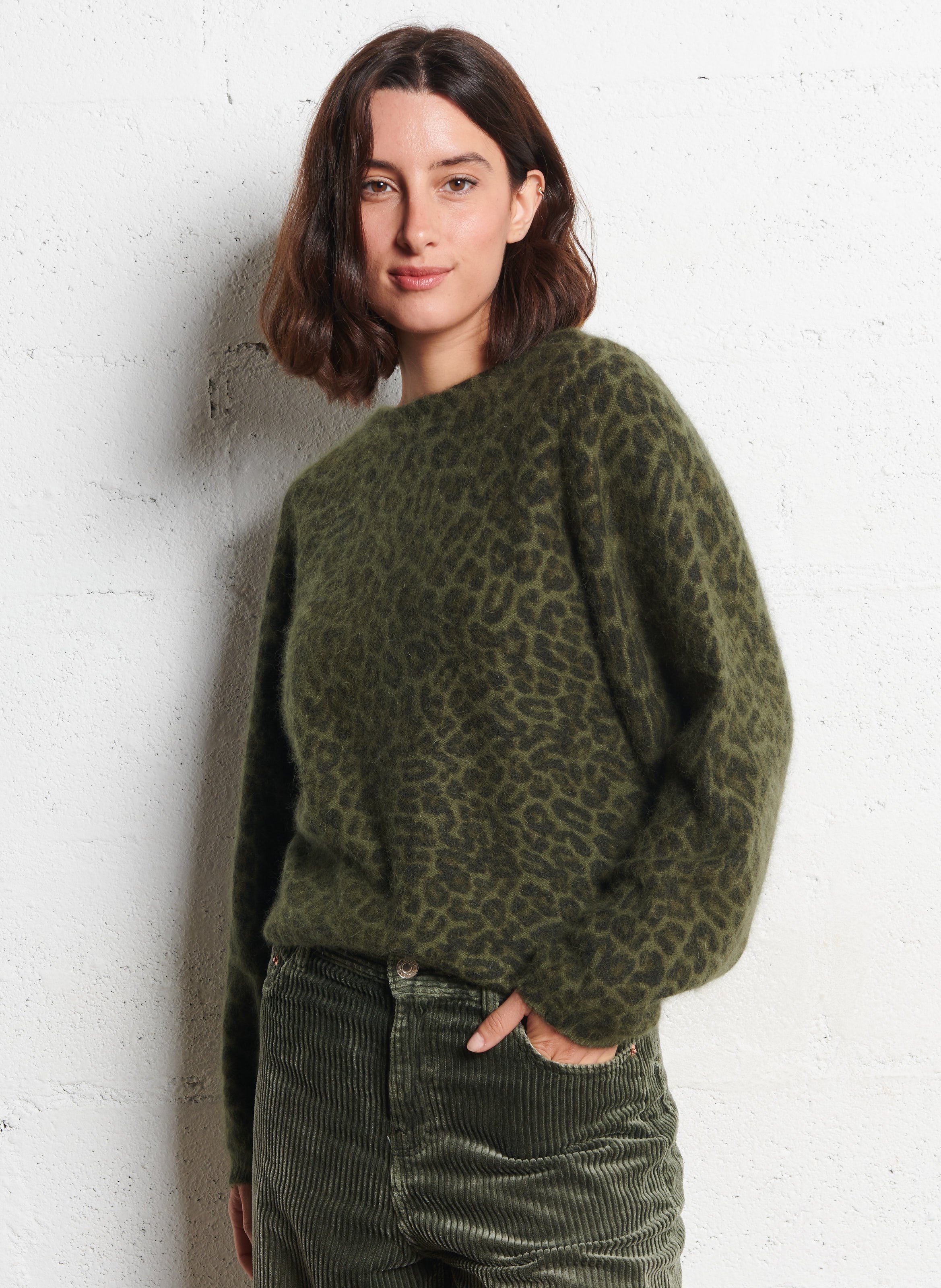 Oversized trui met opstaande kraag BELLEROSE Blauw