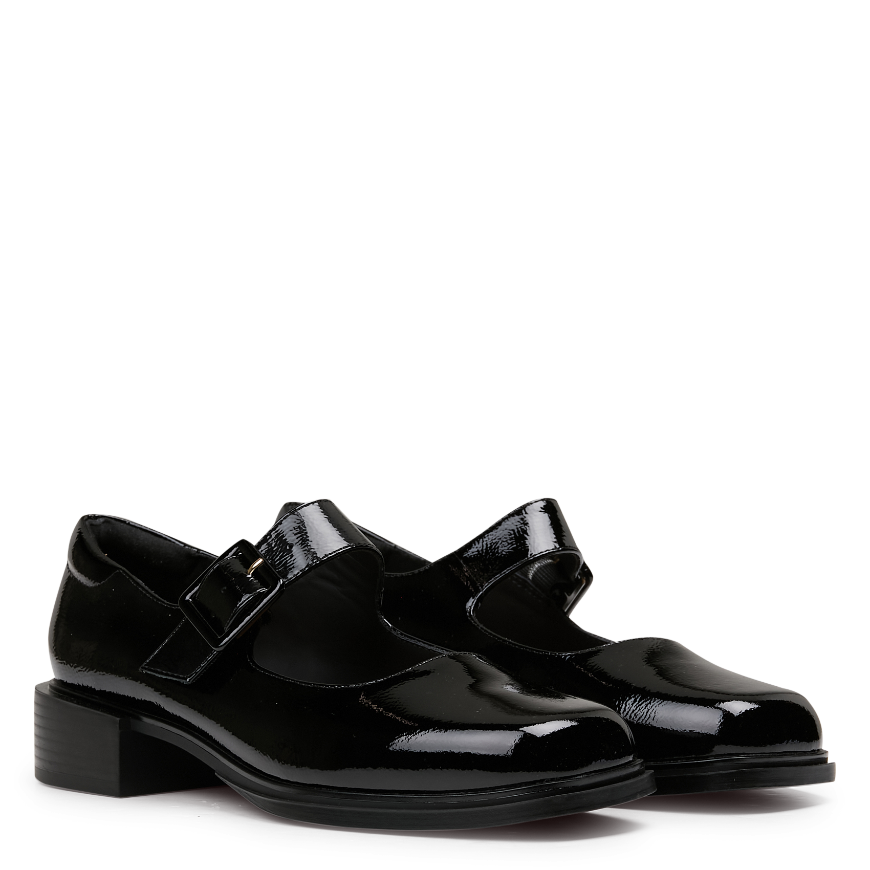 Heeled patent leather ballerina flats SCHMOOVE Black