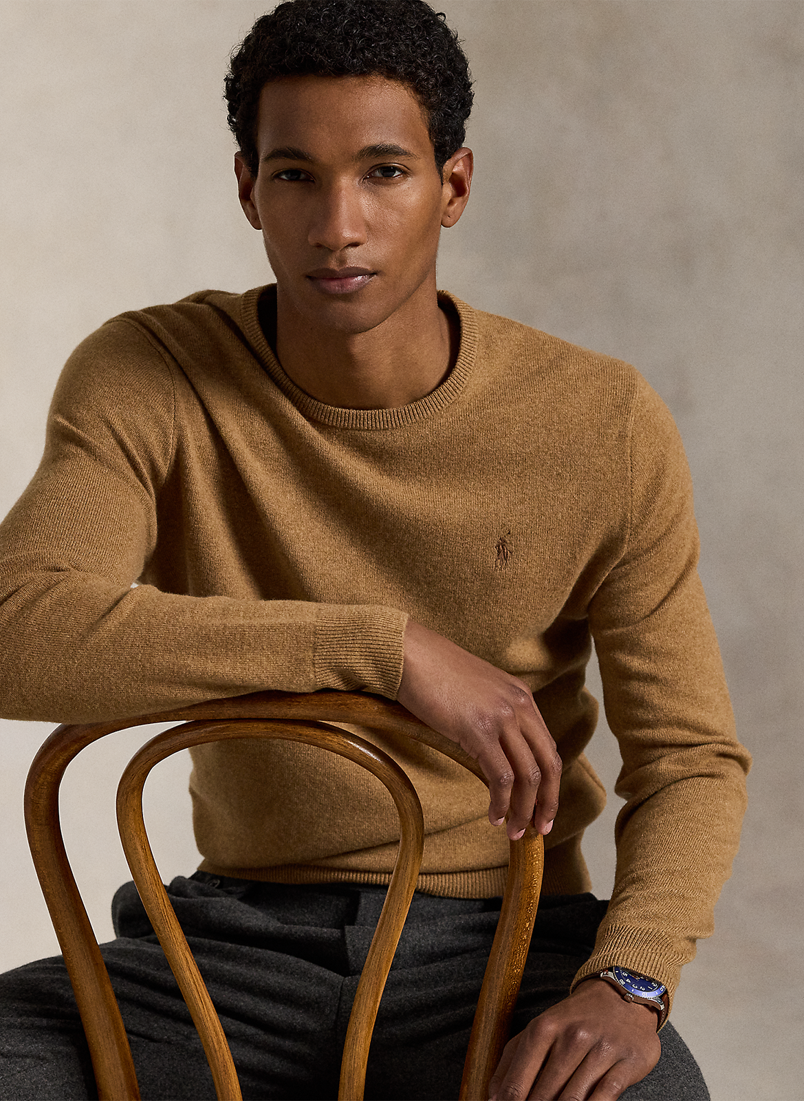 Abidjan wool round-neck sweater POLO RALPH LAUREN Brown