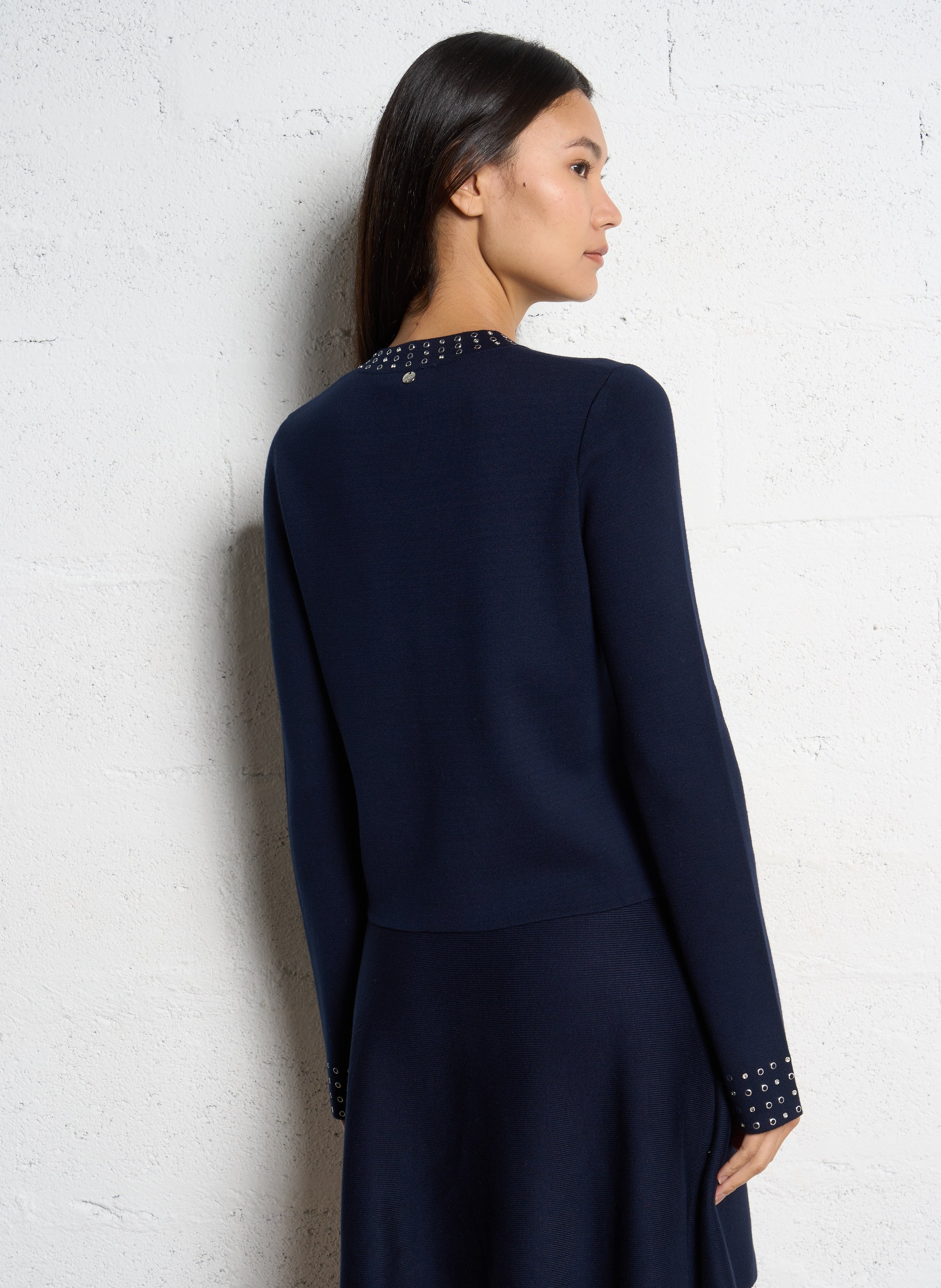 Gerader Rundhals-Cardigan LIU JO Blau