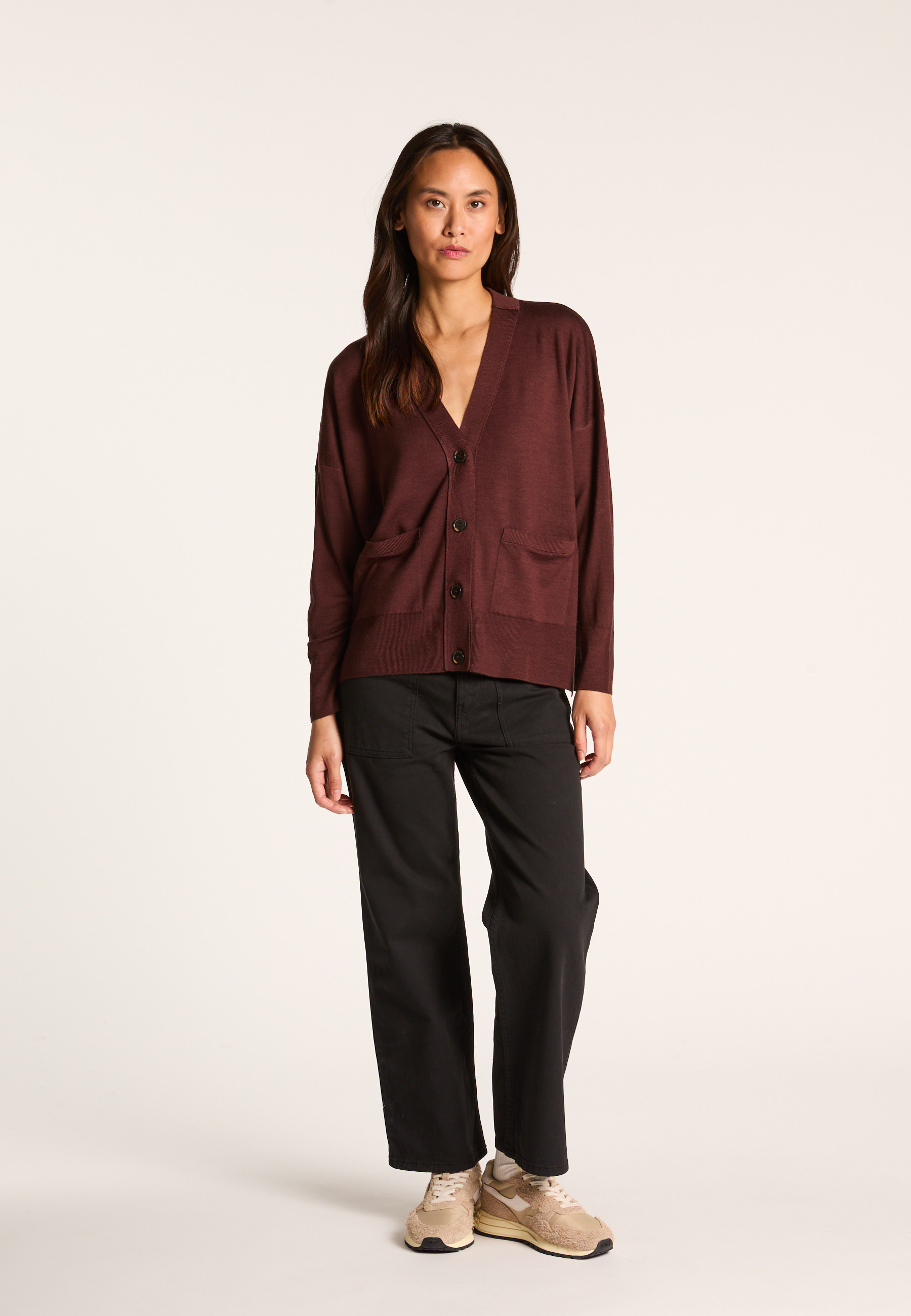 Merino wool cardigan MAISON MONTAGUT