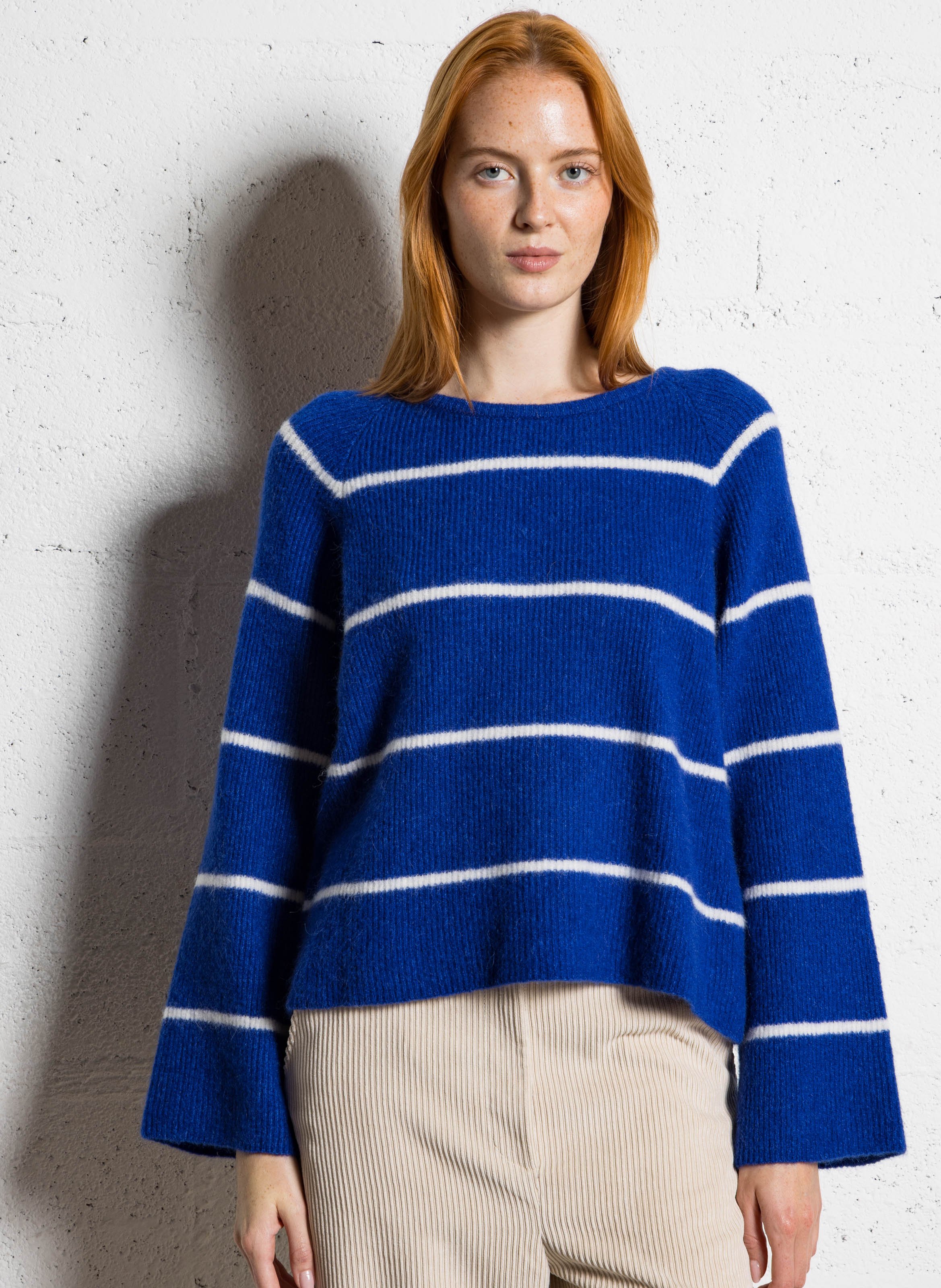 Wool-blend loose-fit striped sweater AMERICAN VINTAGE