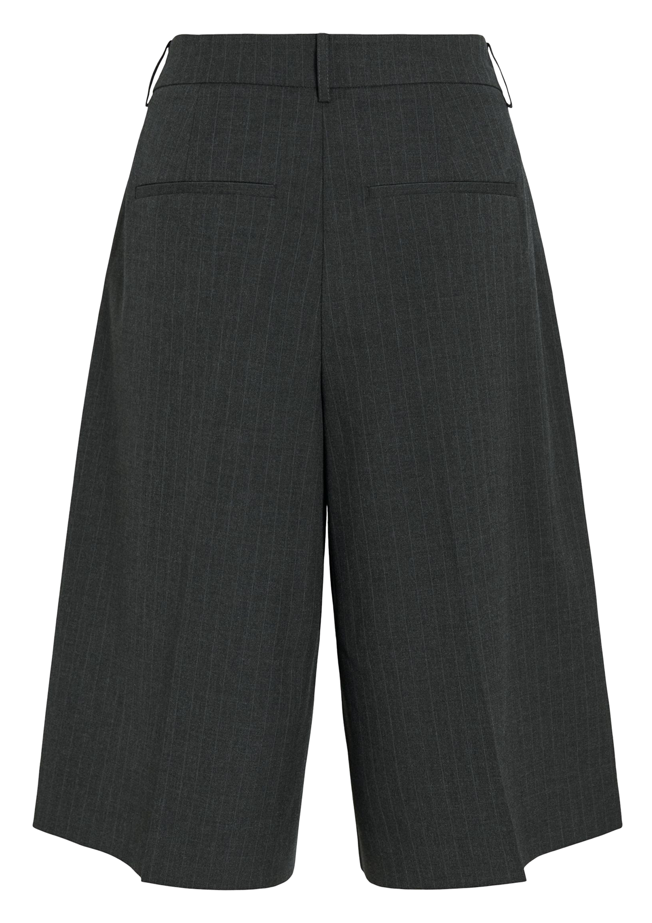 Bermuda large à fines rayures ROUGE EDIT Gris