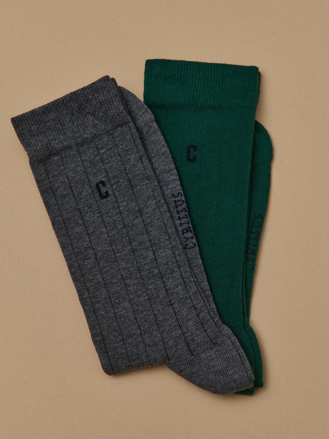 Plain Socks - set of 2 pairs - Cyrillus x Les 3 Tricoteurs CYRILLUS Green
