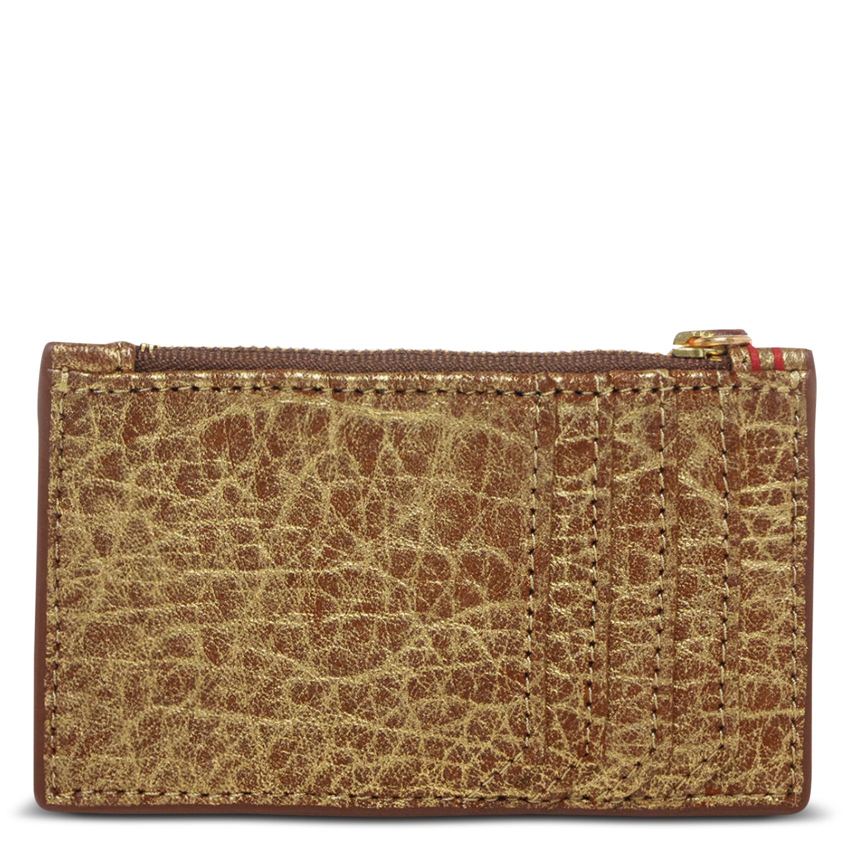 Porte-carte en cuir mélang" CLARIS VIROT Doré