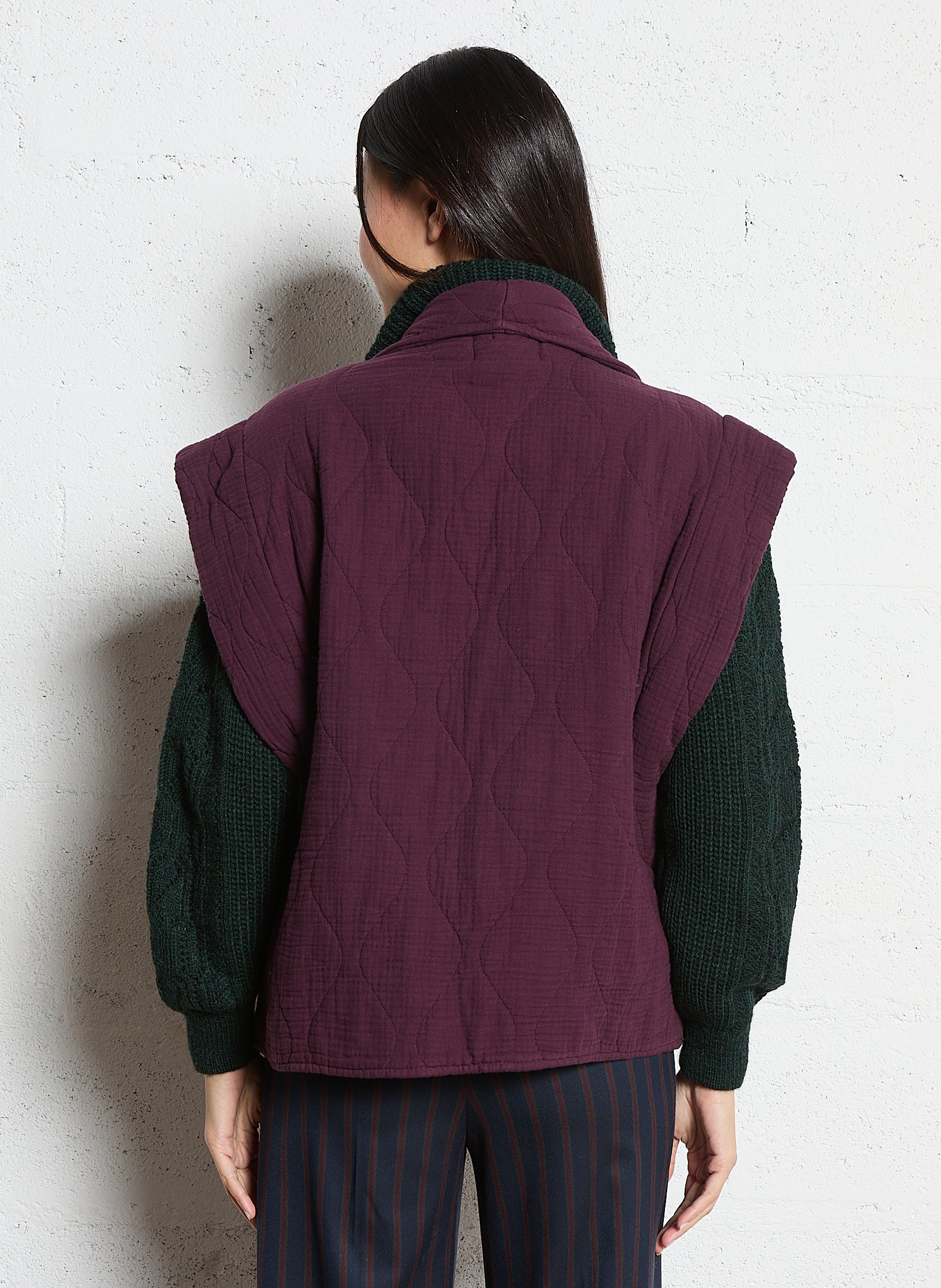 Oversize Steppjacke aus Baumwolle AOKYANOS Rot