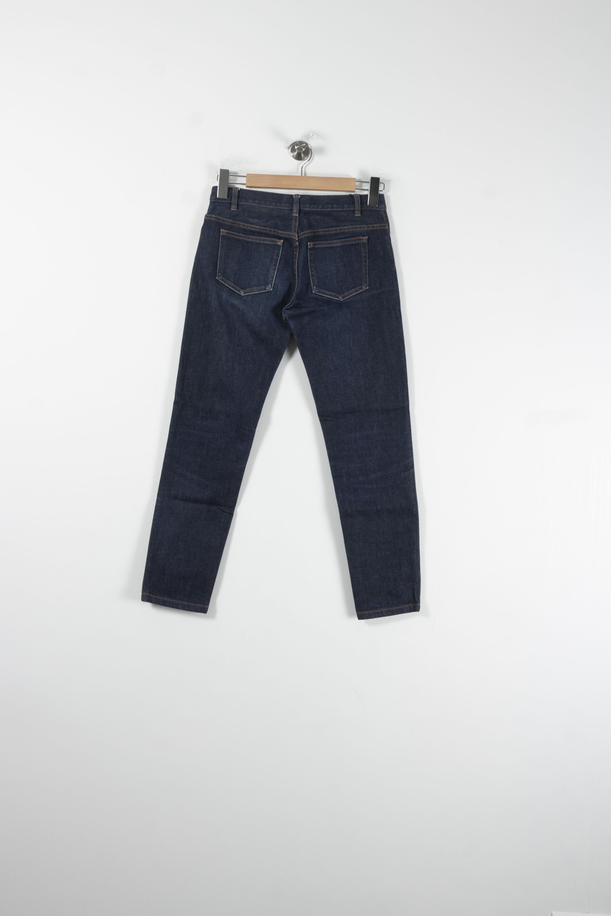 Cropped slim jeans with studs A.P.C - Seconde main Blue