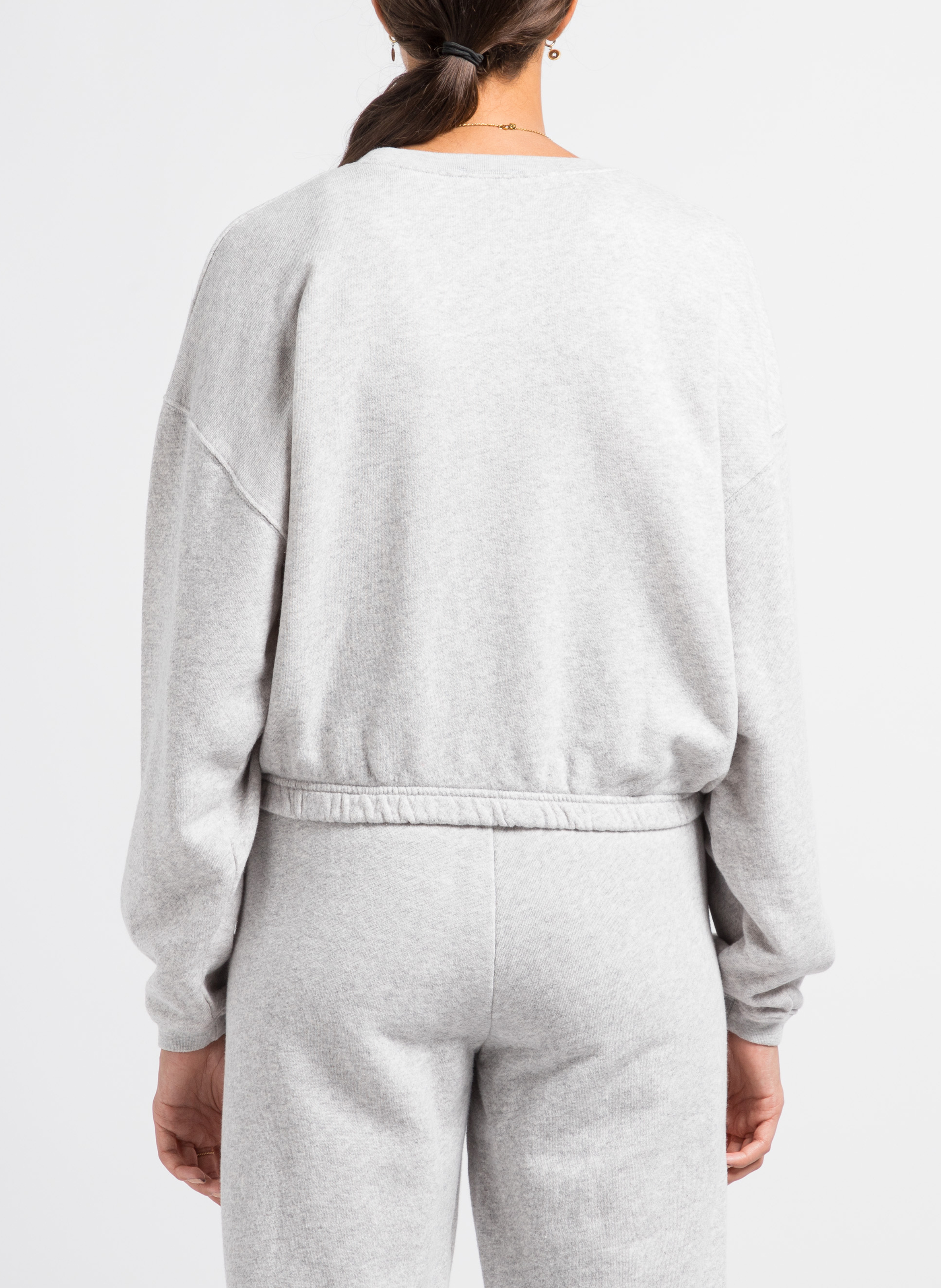 Baumwollpullover mit Rundhalsausschnitt und Siebdruck AMERICAN VINTAGE Grau