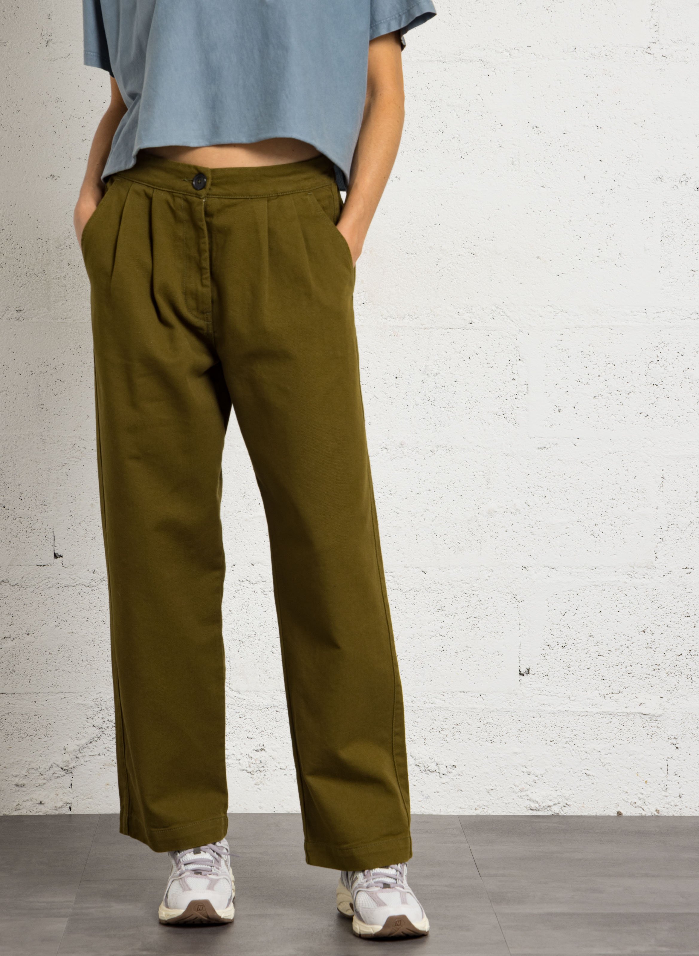 Pantalon chino à pinces BELLEROSE Vert