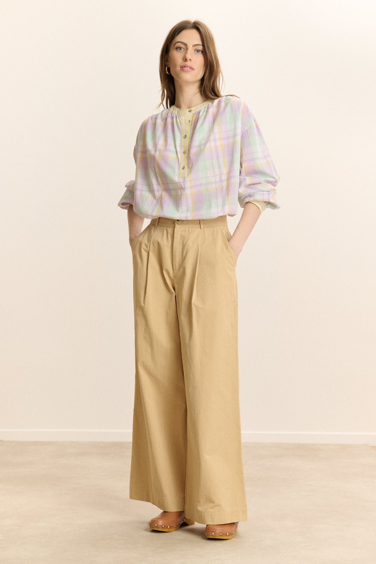 Wide pleated trousers  GARANCE PARIS Beige