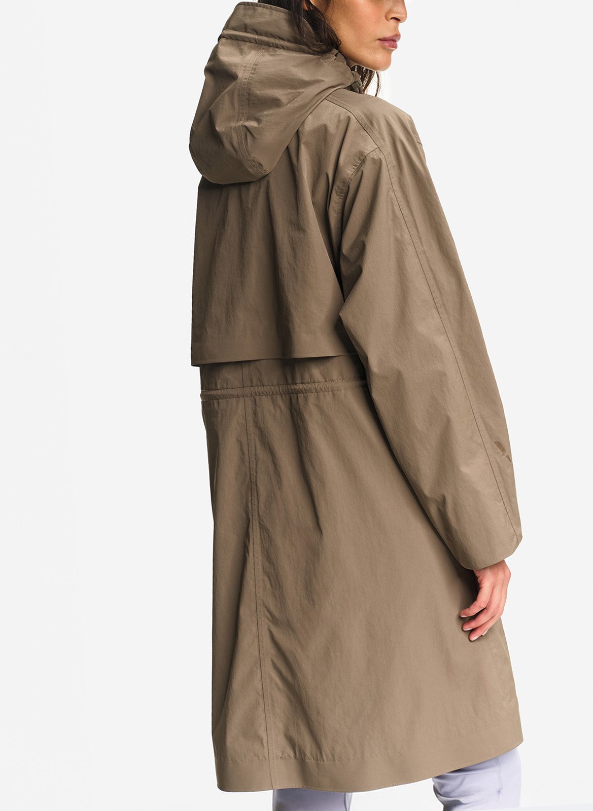 Mid-length hooded oversized parka AIGLE Brown