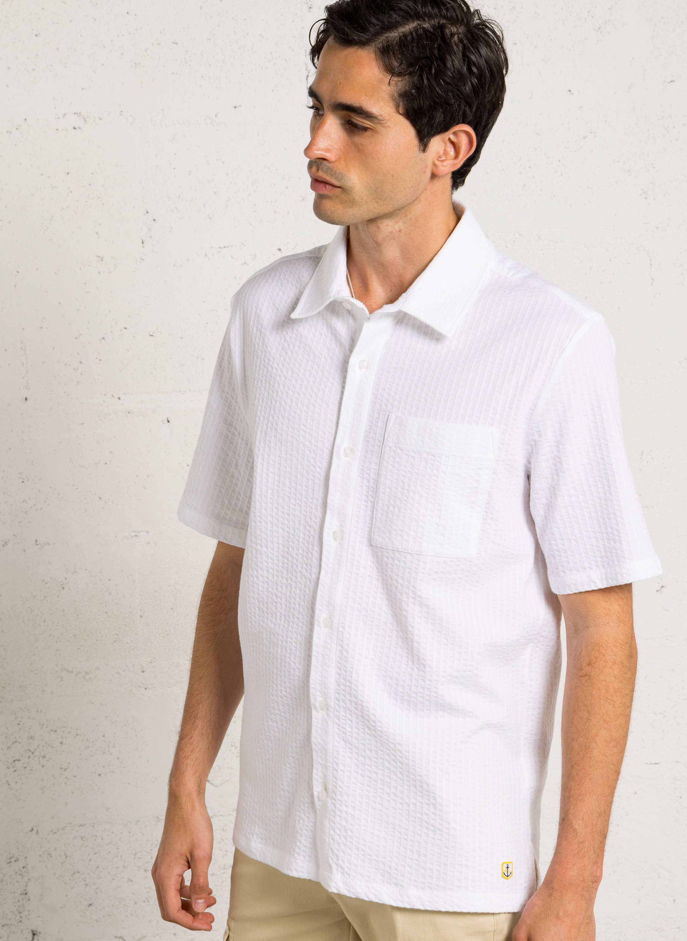 Cotton shirt with classic collar ARMOR LUX White