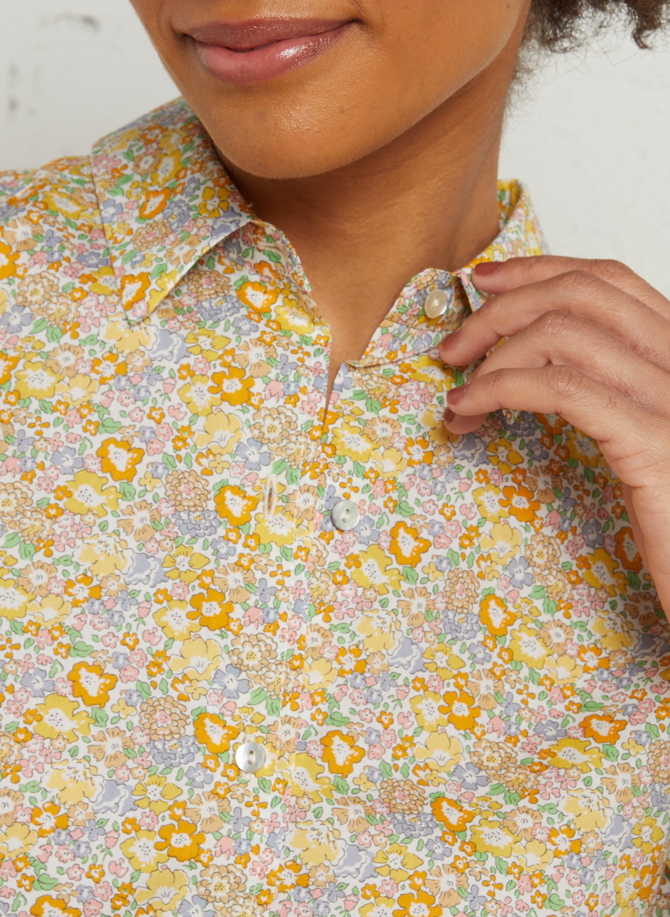 Cotton shirt with Peter Pan collar EMILE ET IDA Multicolored