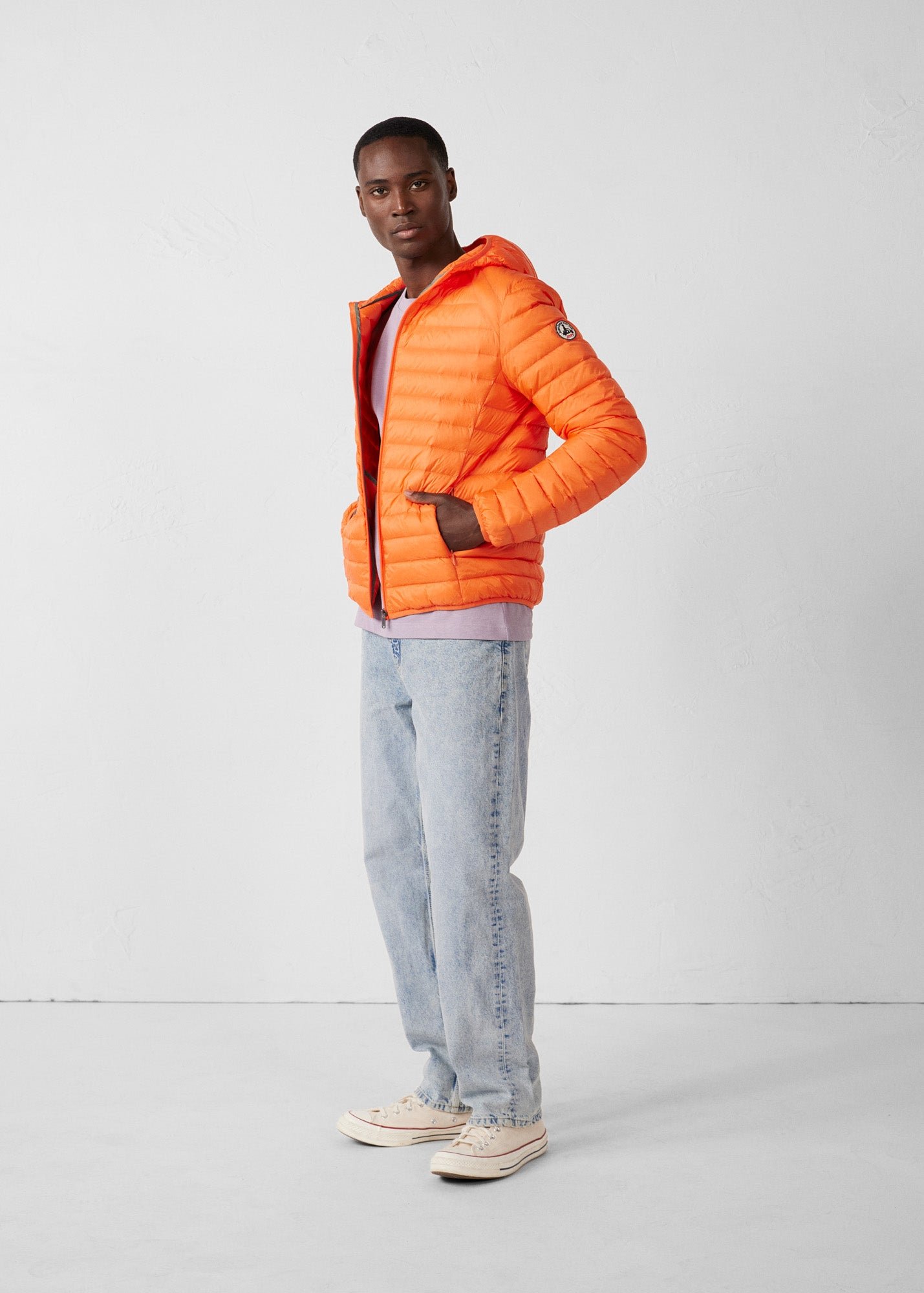 Lightweight hooded puffer jacket nico JOTT Orange