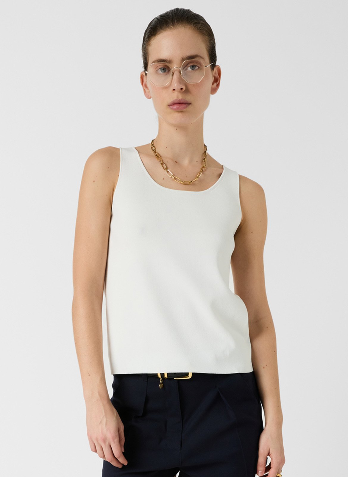 Aansluitende top met ronde hals GERARD DAREL Wit