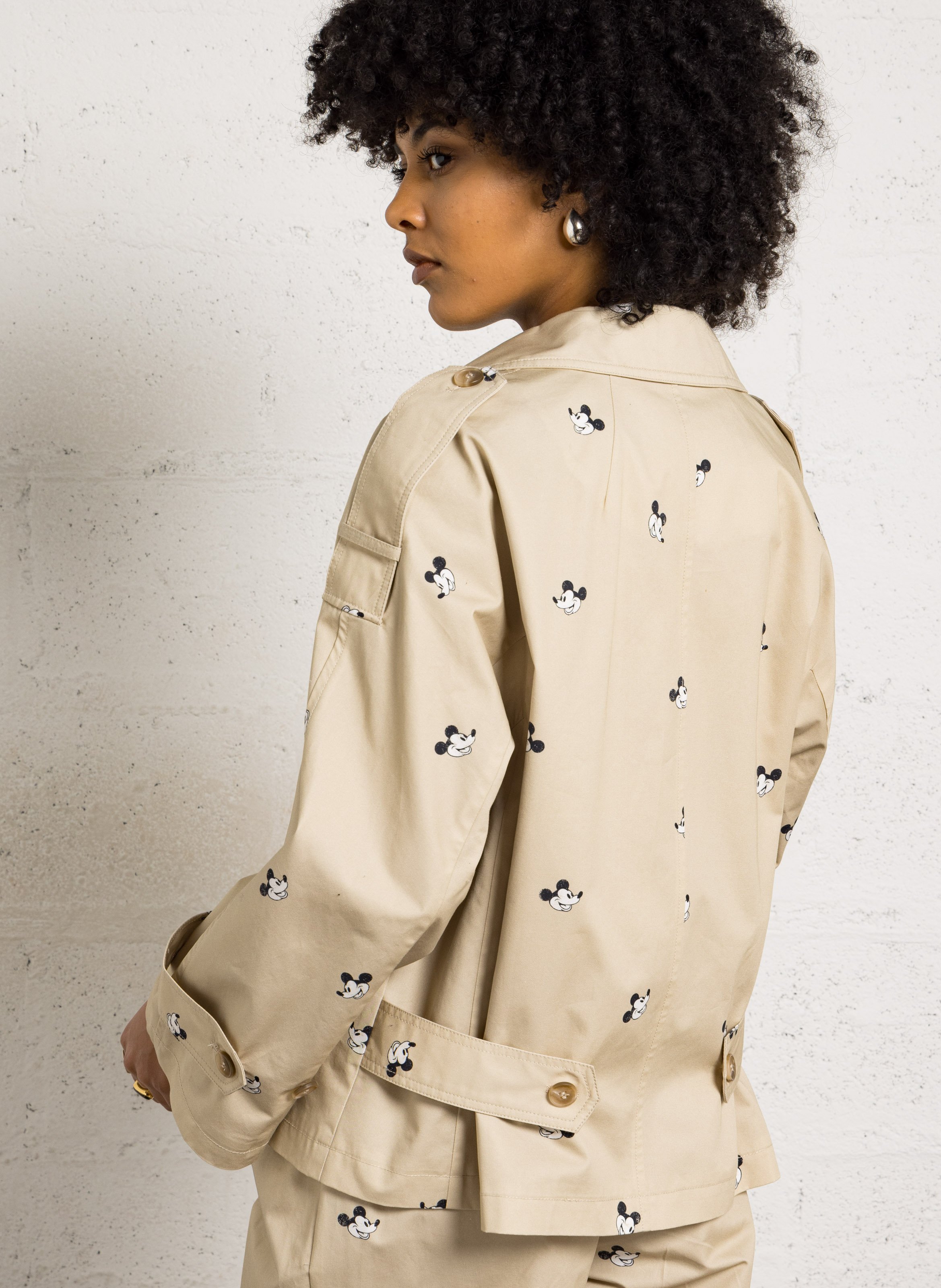 Katoenen trenchcoat met klassieke kraag BERENICE Beige