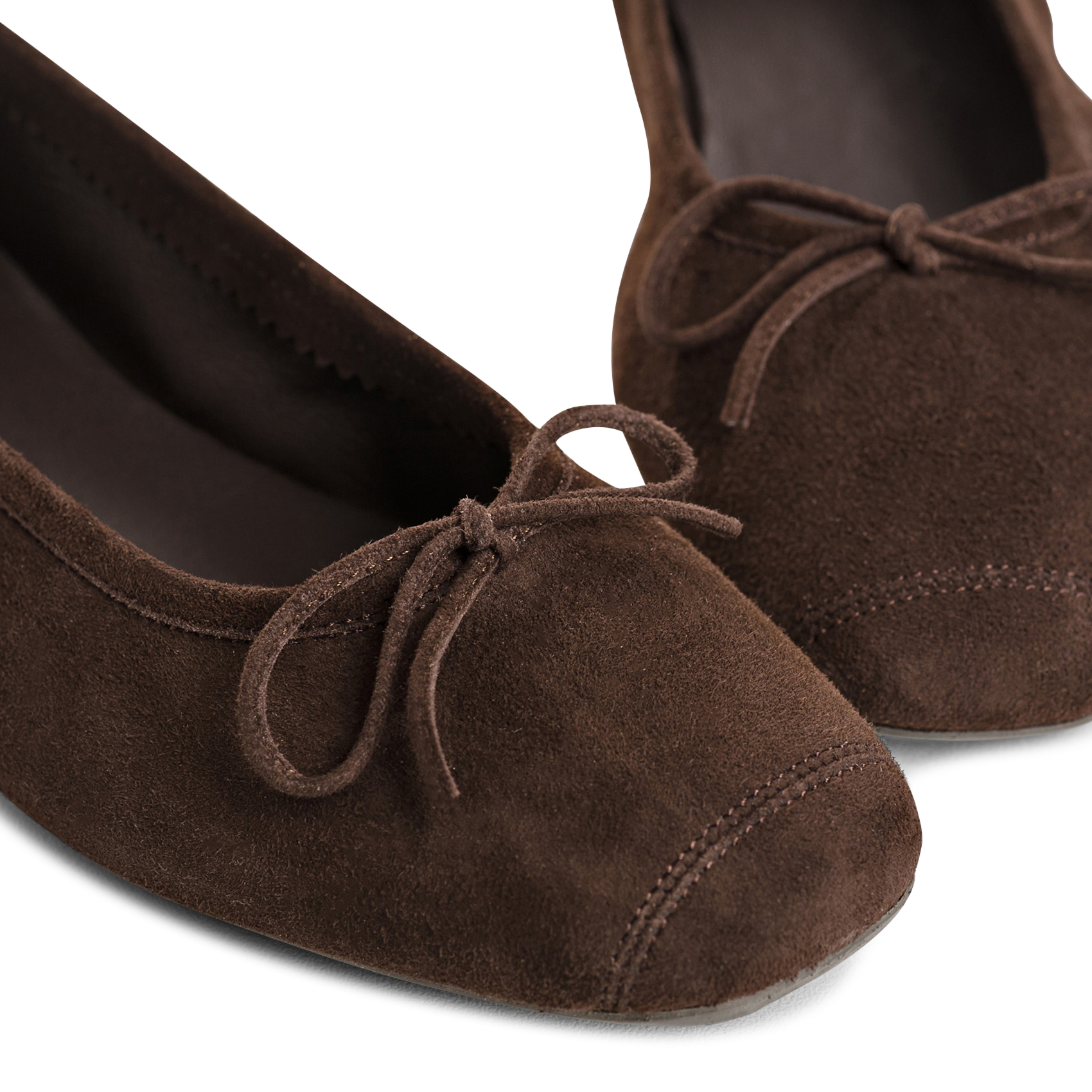 Ballerines en cuir REQINS Marron