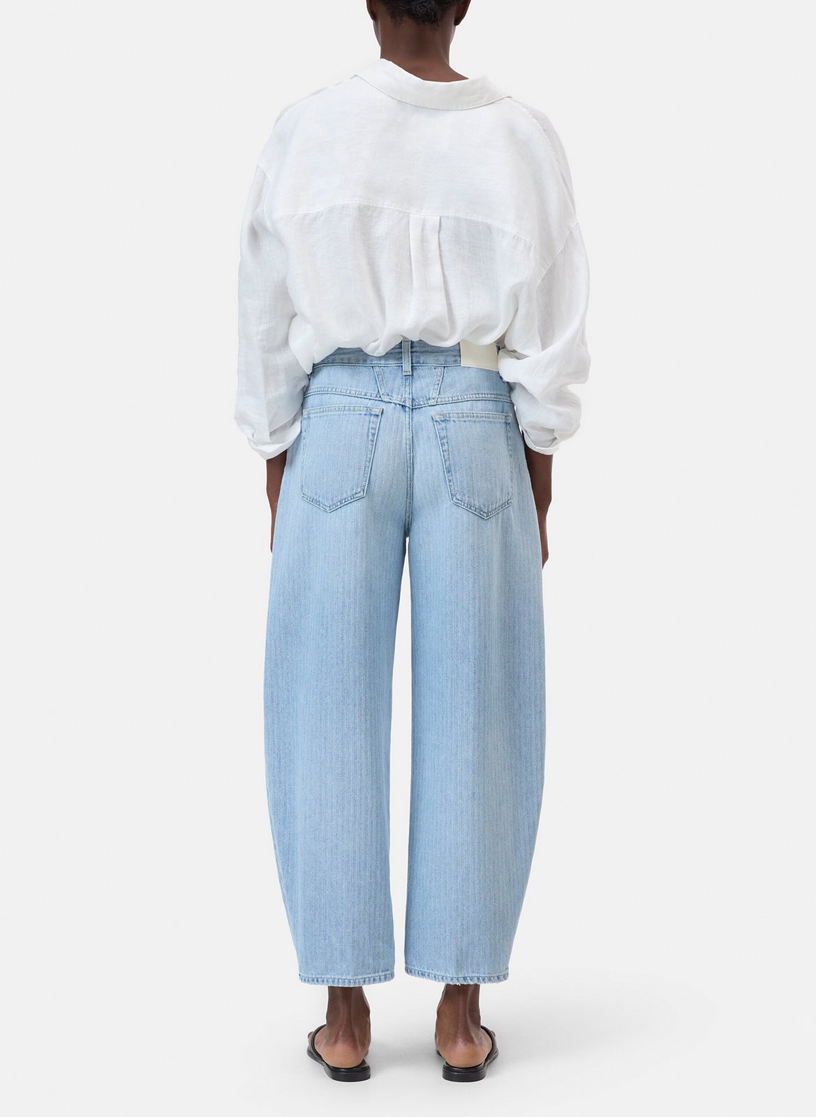 Jean ballon jacquard en coton CLOSED Bleu