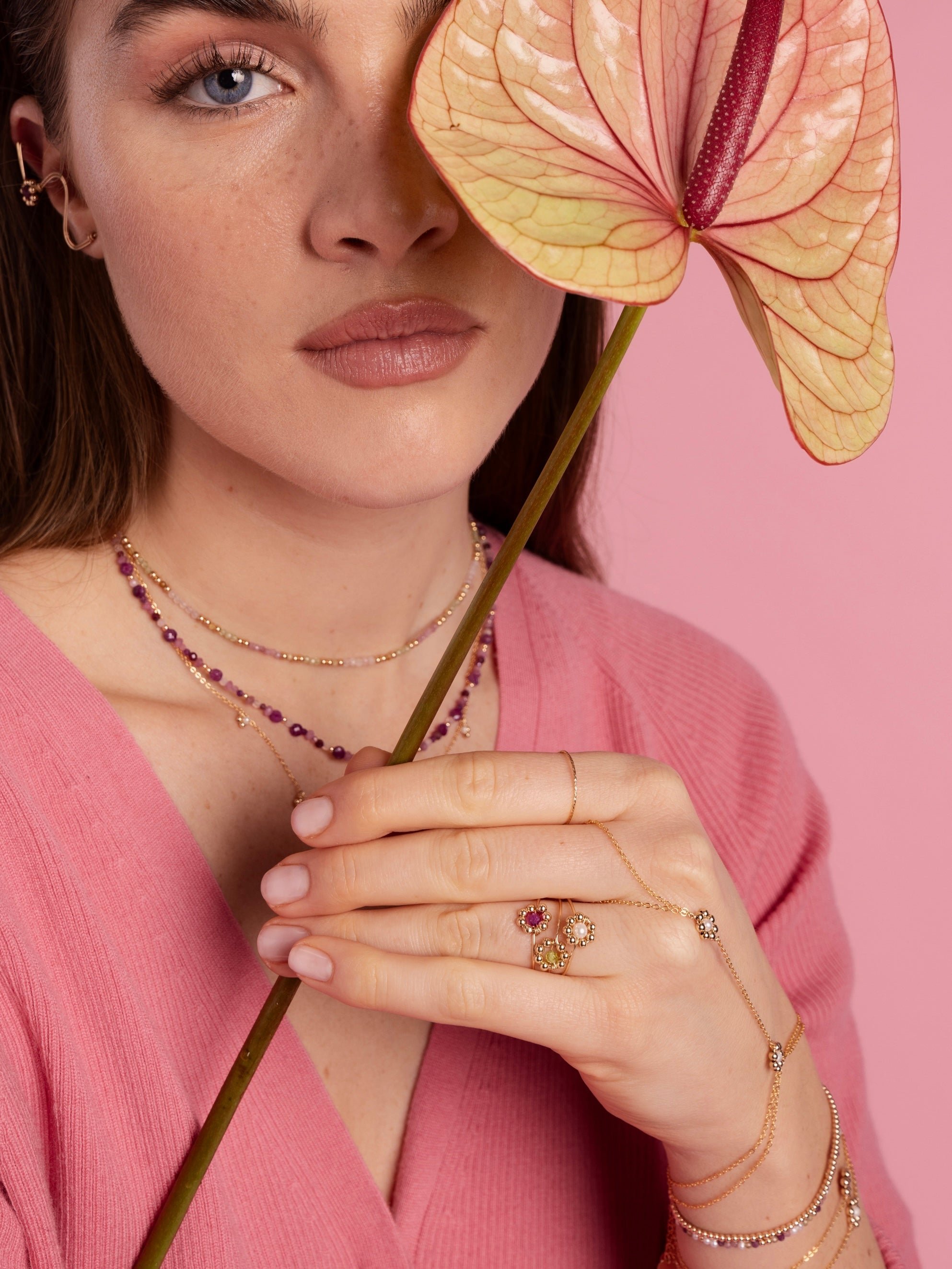 Bague daisy - peridot YAY Vert