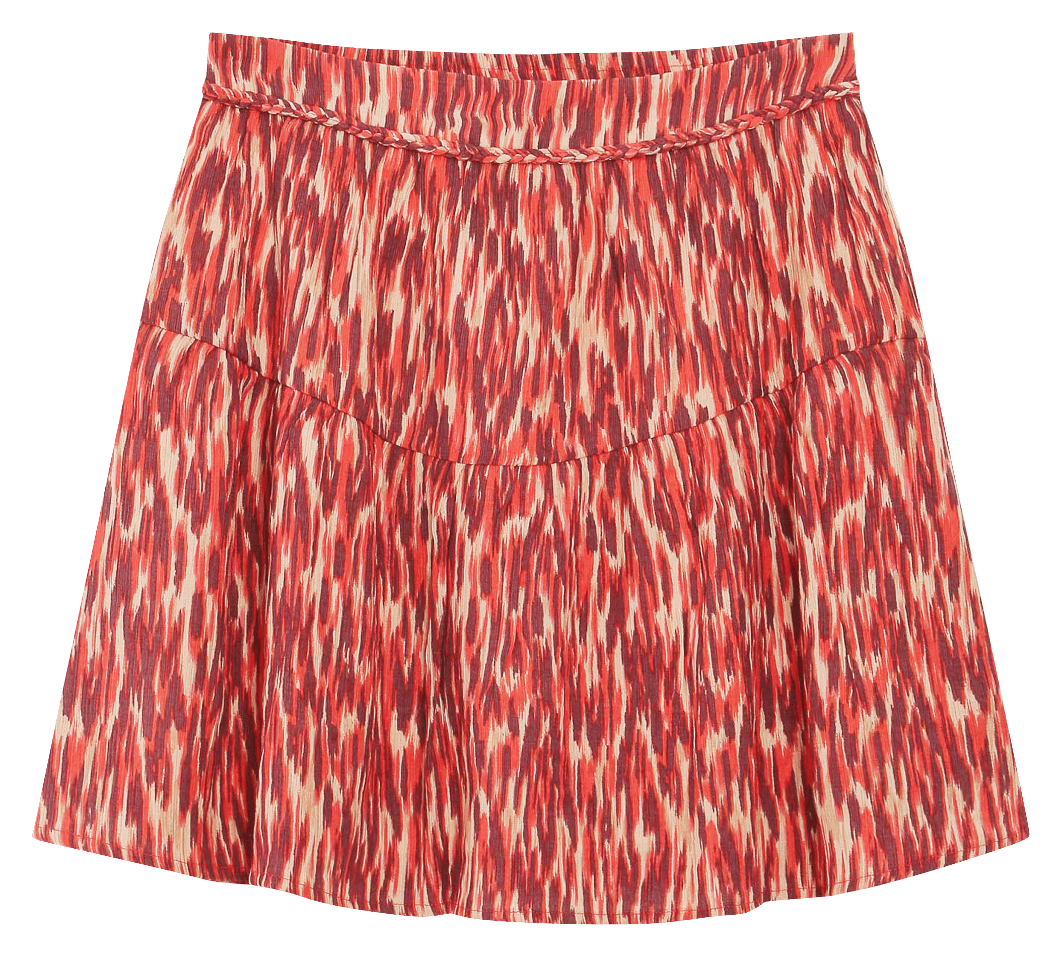 Short flared printed skirt GRACE ET MILA Red