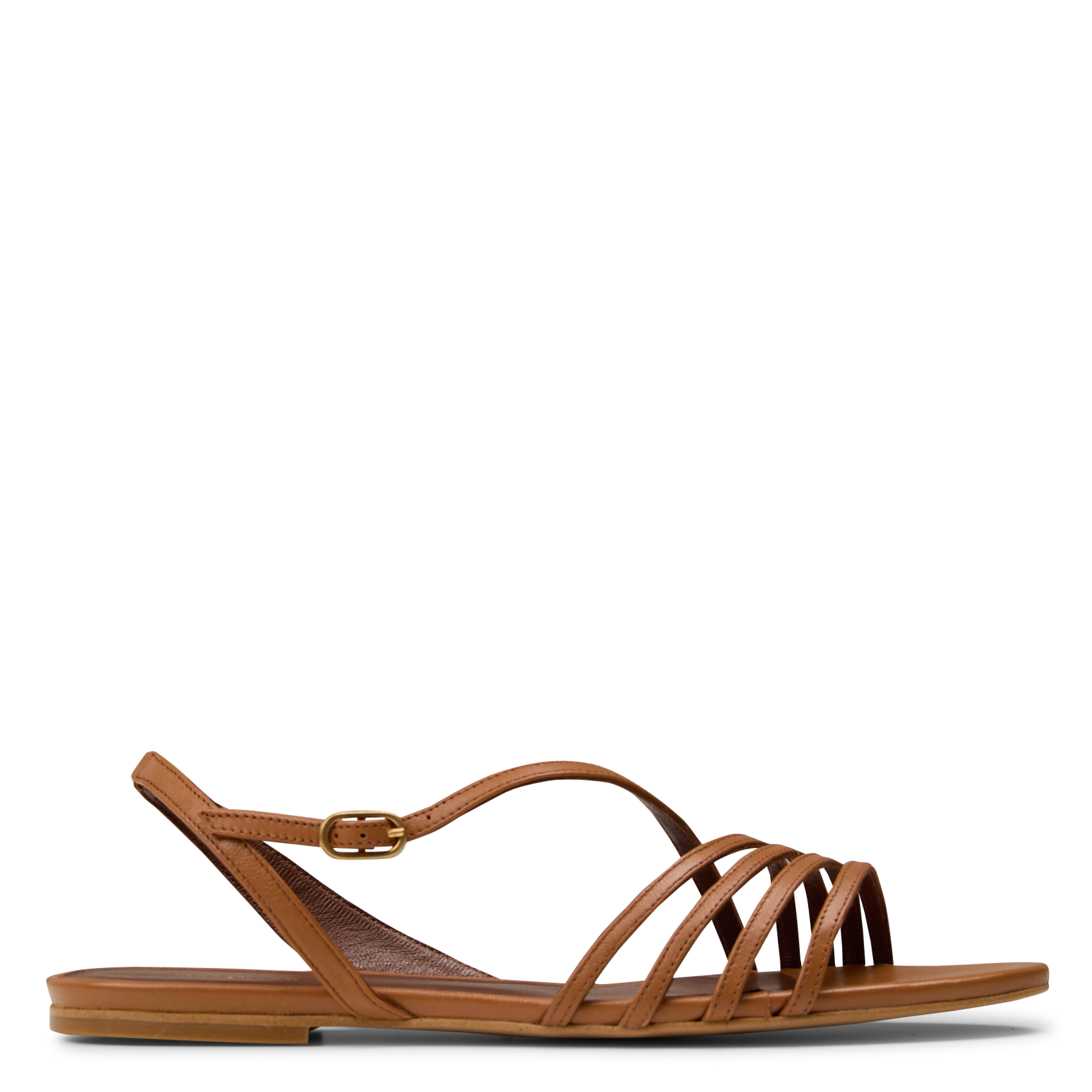Aouda flat leather sandals ANONYMOUS COPENHAGEN Brown