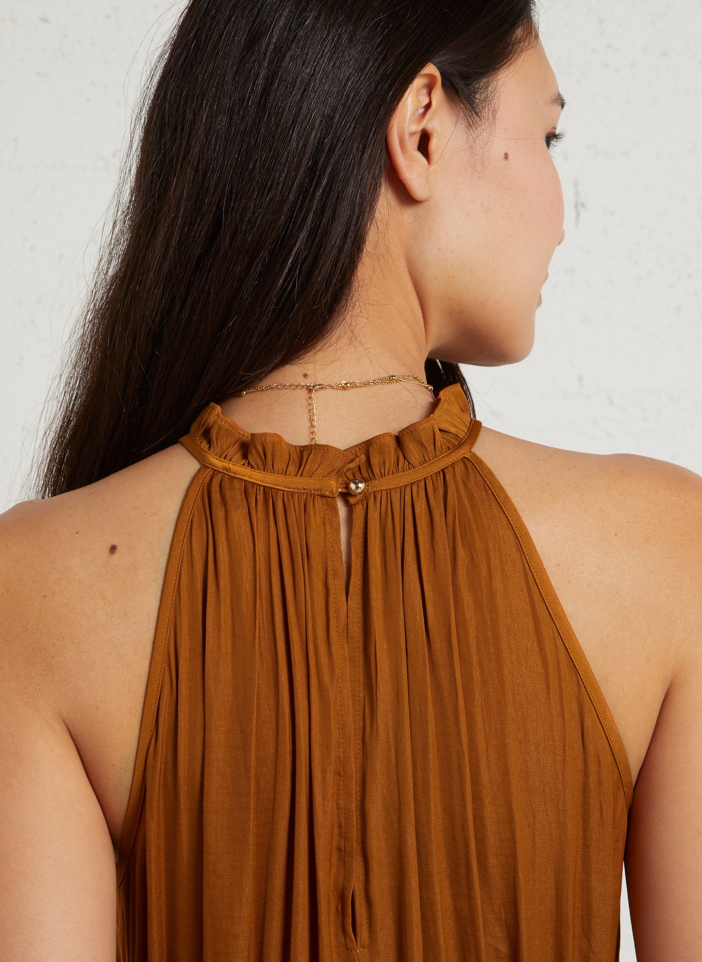 Robe longue satinée MAISON 123 Doré