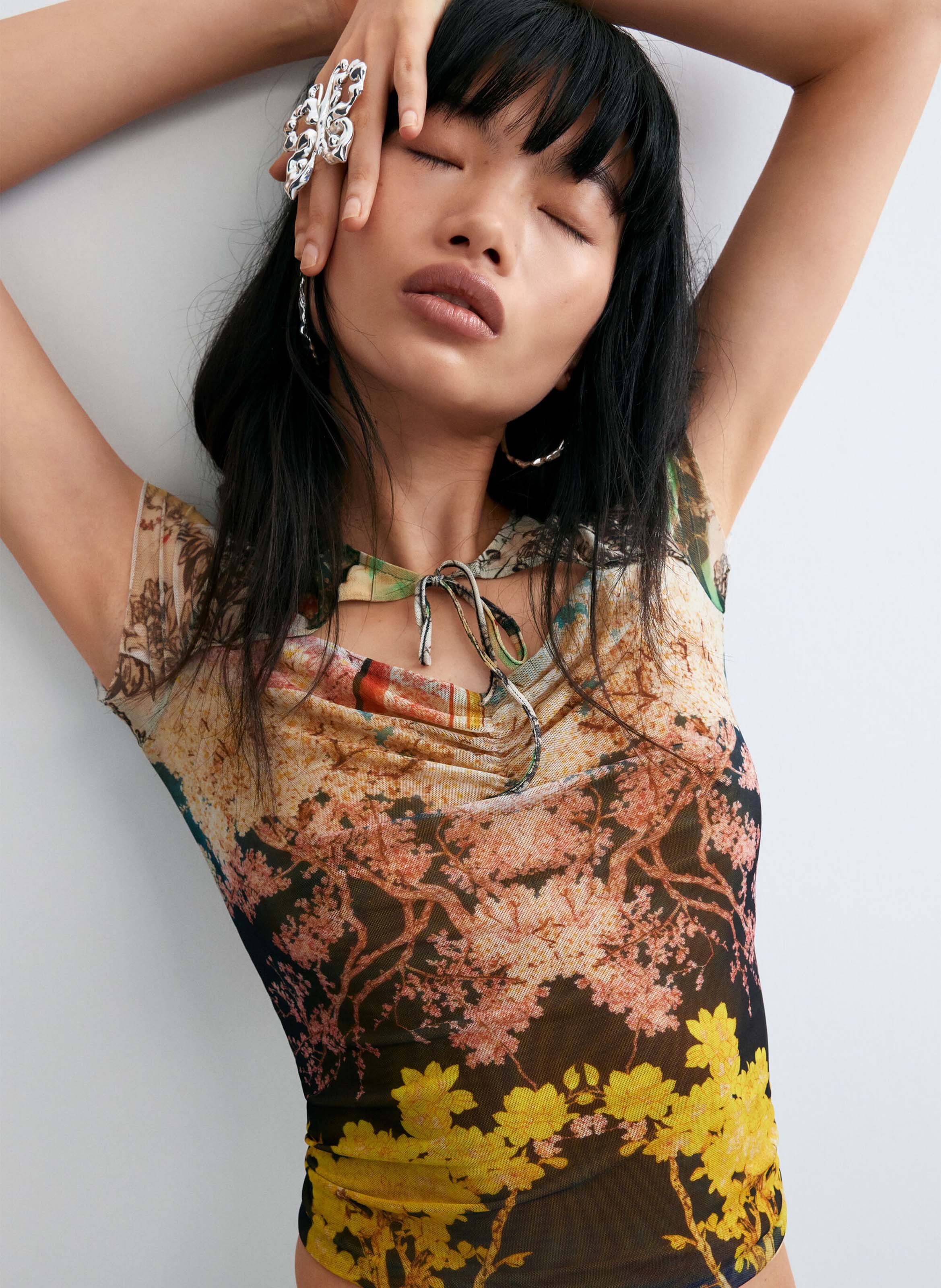 Top col rond DESIGUAL Vert