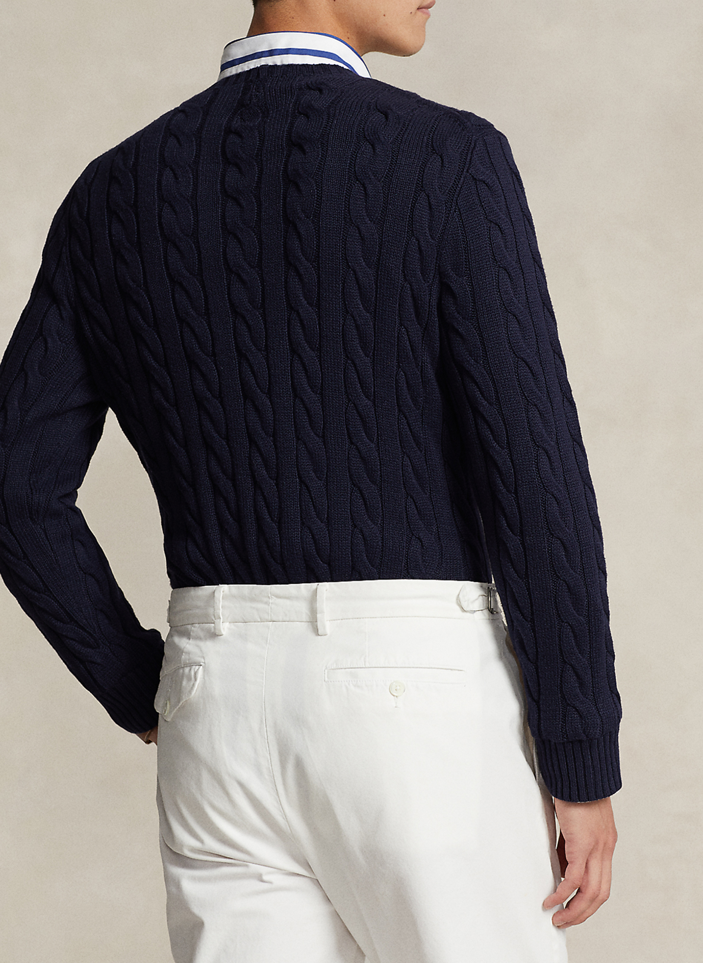 Regular-fit round-neck cotton sweater POLO RALPH LAUREN Blue