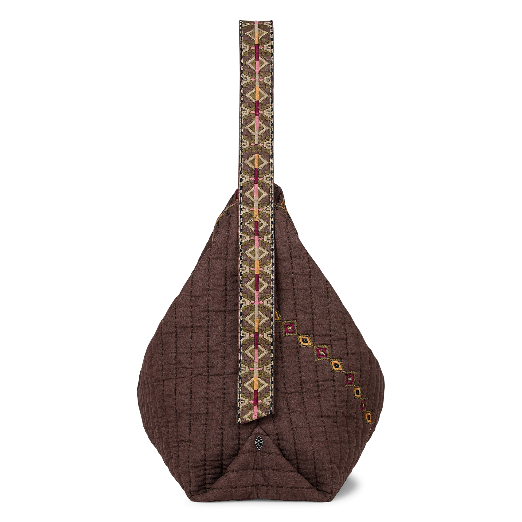 Bolso tote acolchado de algodón BA&SH Marron