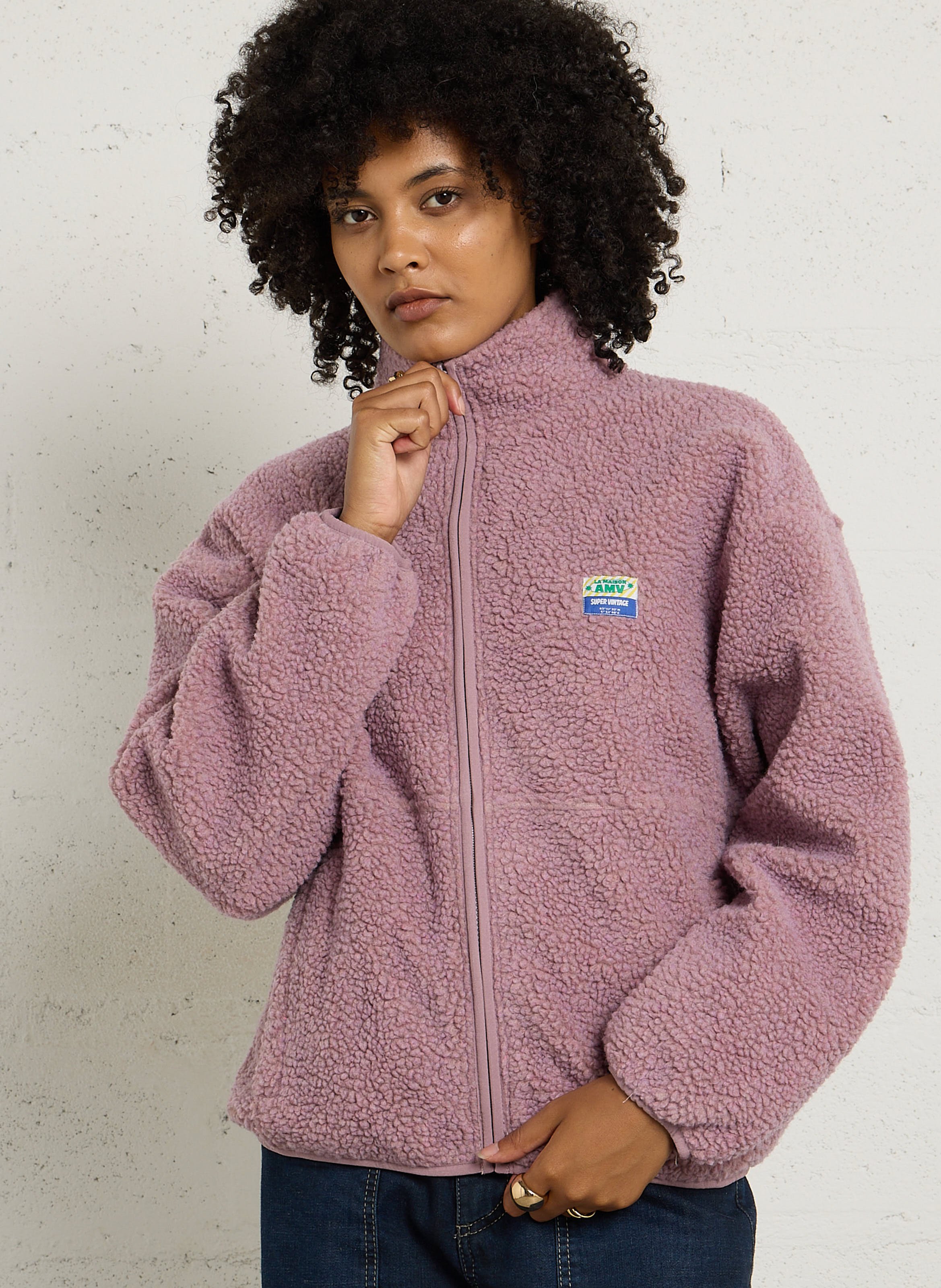 Fleecejack met rits AMERICAN VINTAGE Roze