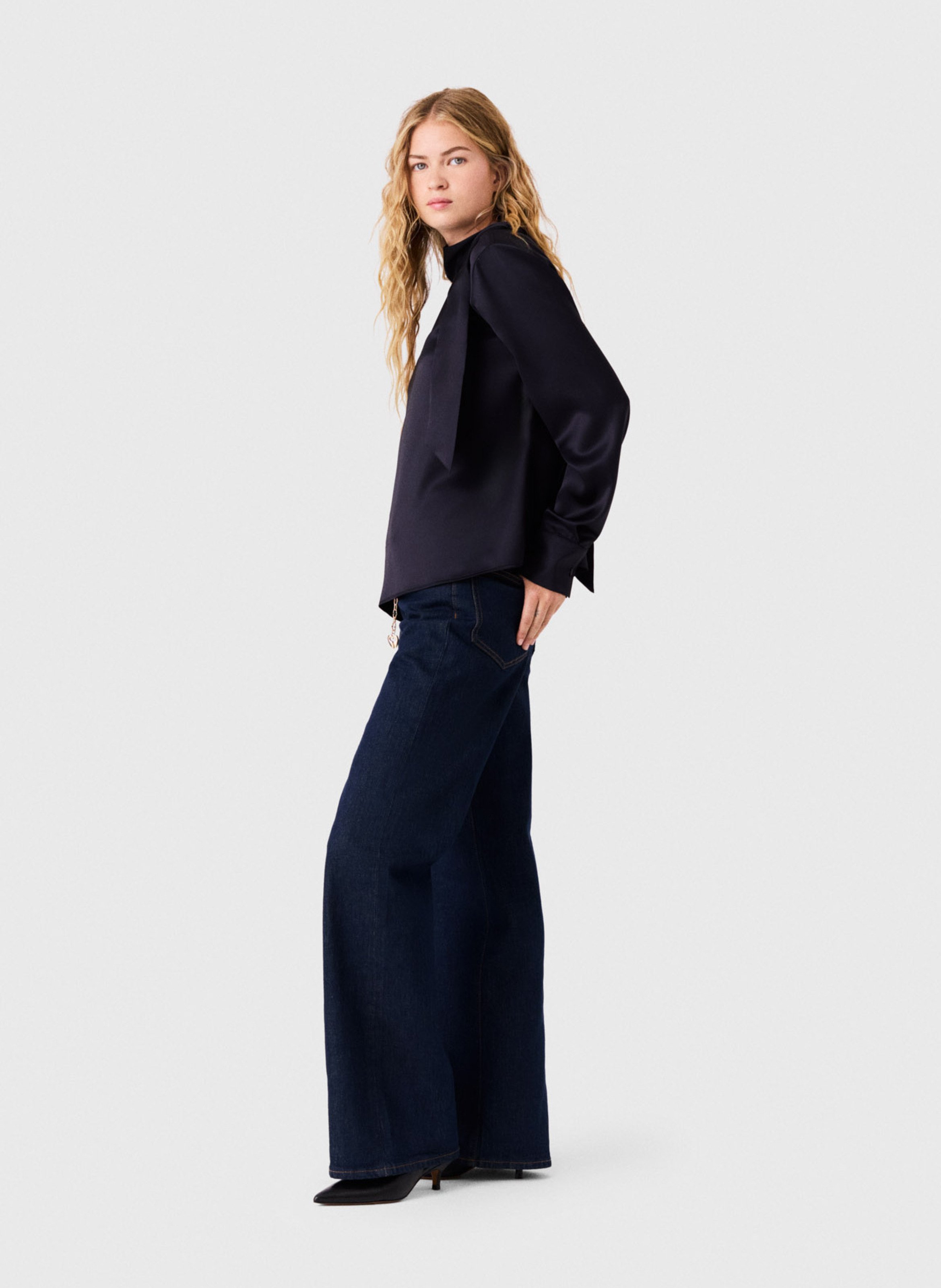 Top droit fluide MAJE Bleu