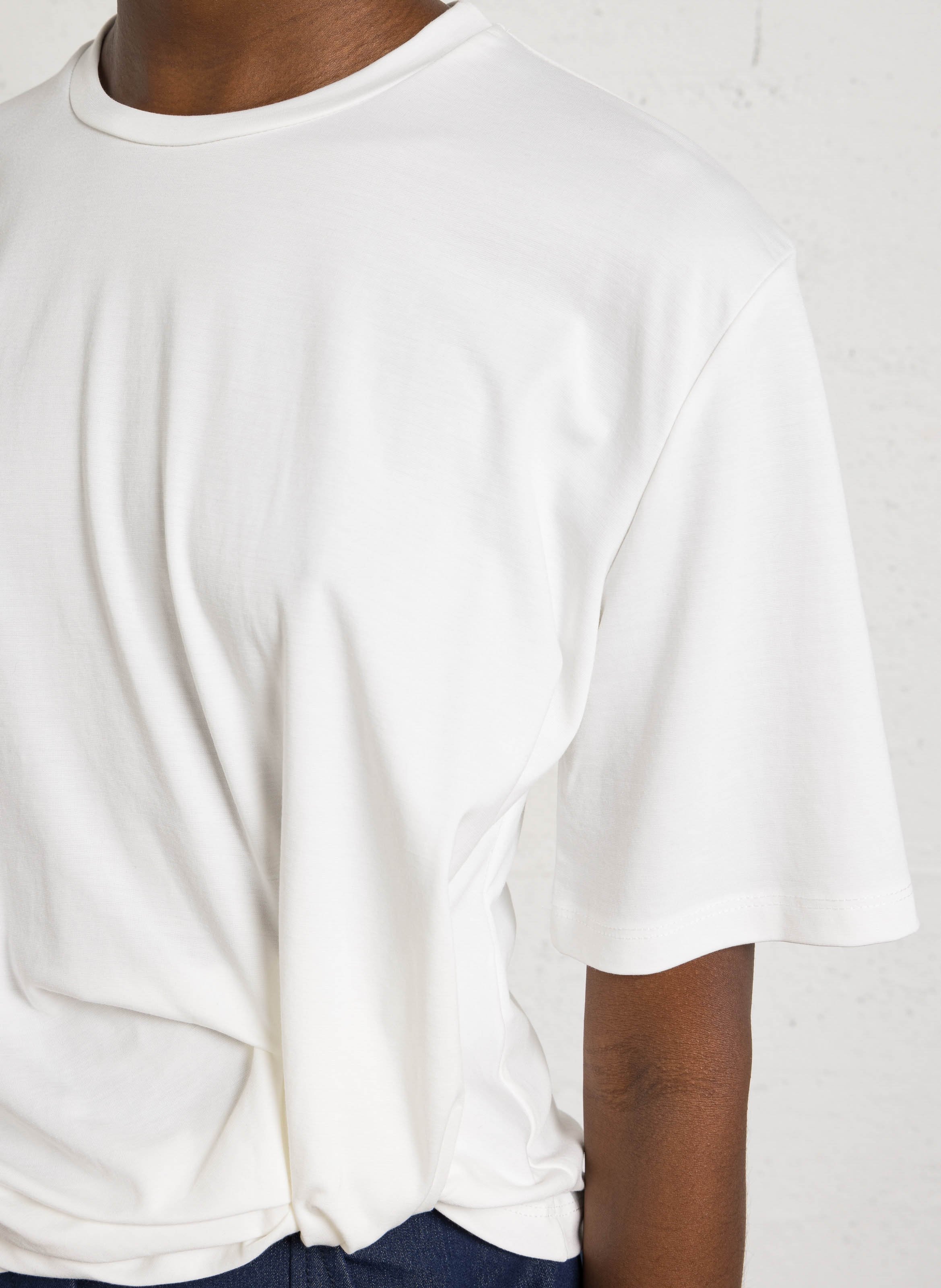 T-shirt manches courtes col rond noué IMPERIAL Blanc