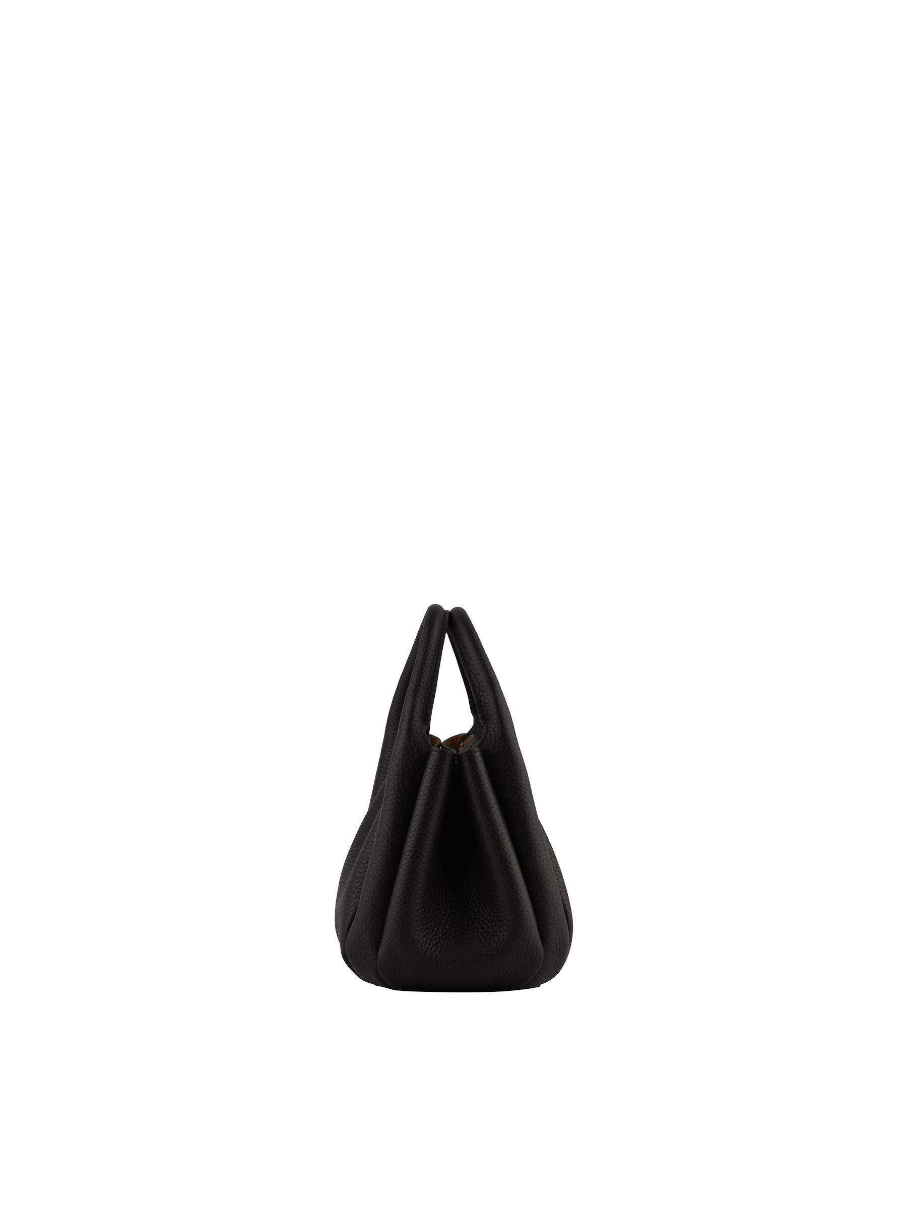 Calfskin leather handbag POURCHET Brown