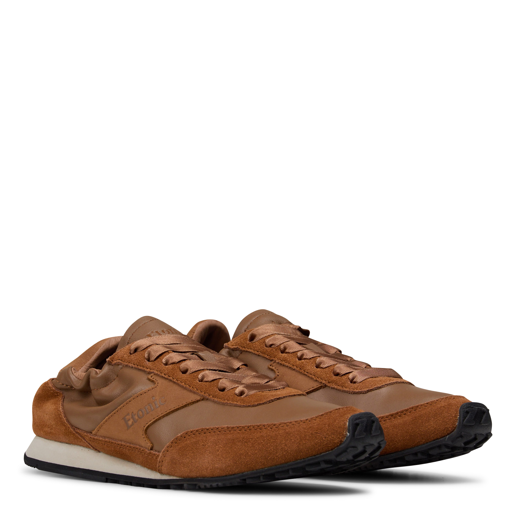 Low-top leather trainers ETONIC Brown