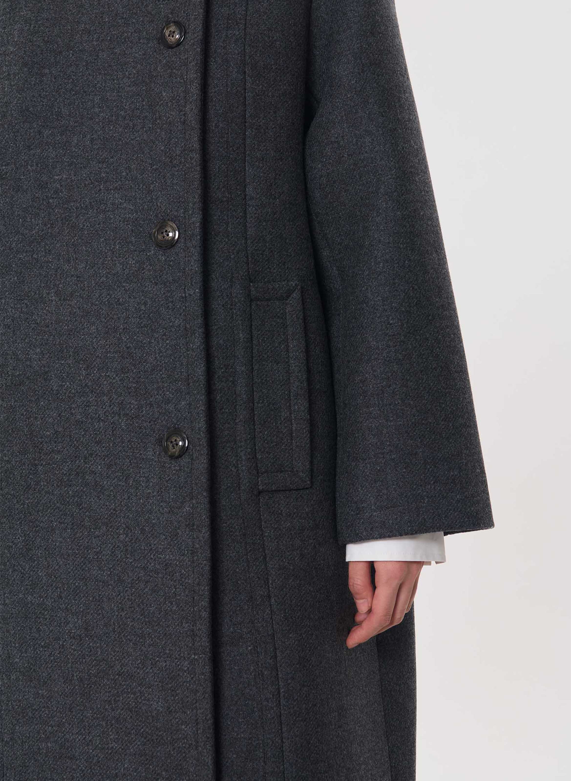 Manteau long uni en laine mélangée TARA JARMON Gris