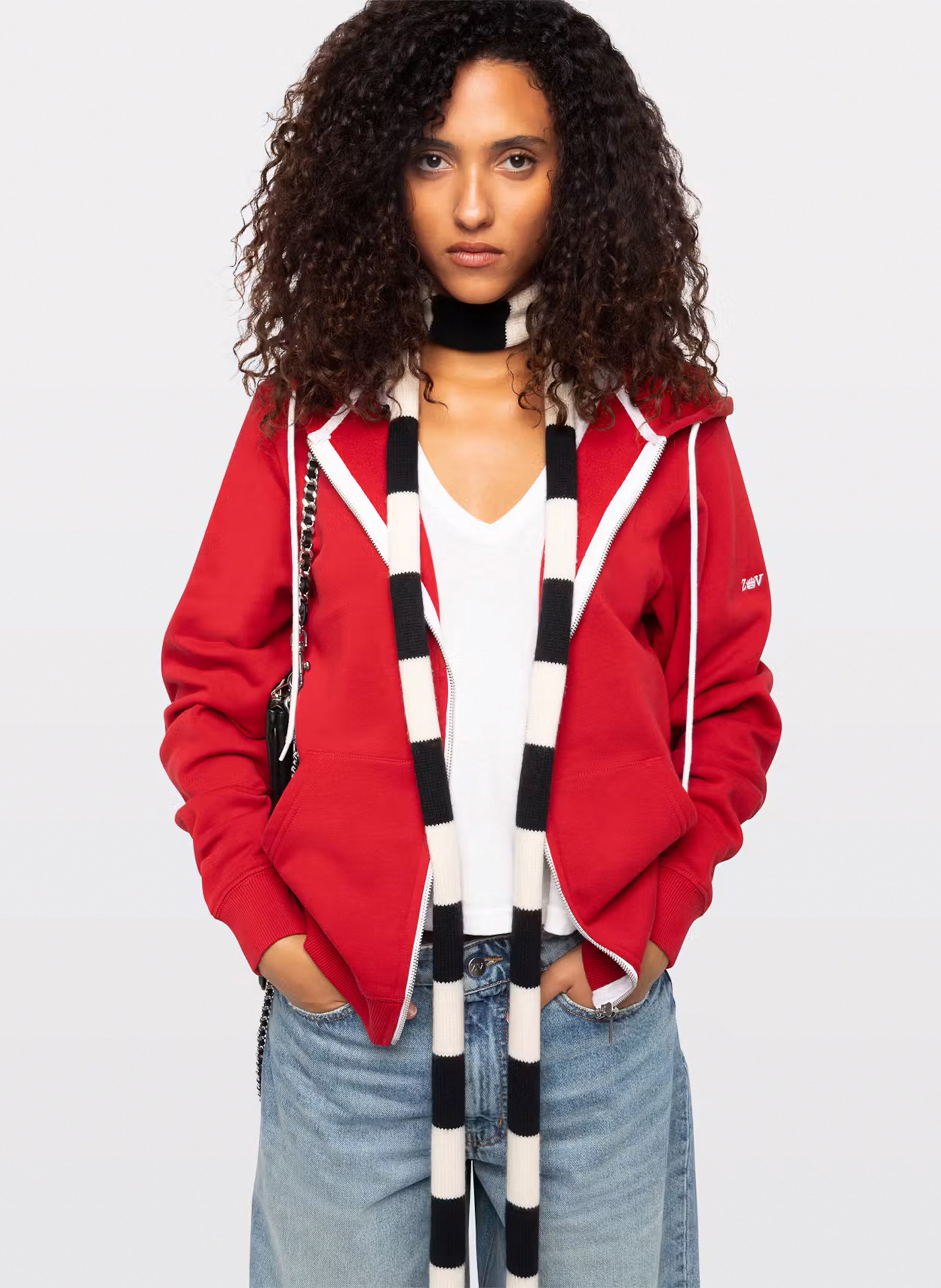 Kapuzen-Sweatshirt aus Baumwolle ZADIG&VOLTAIRE Rot