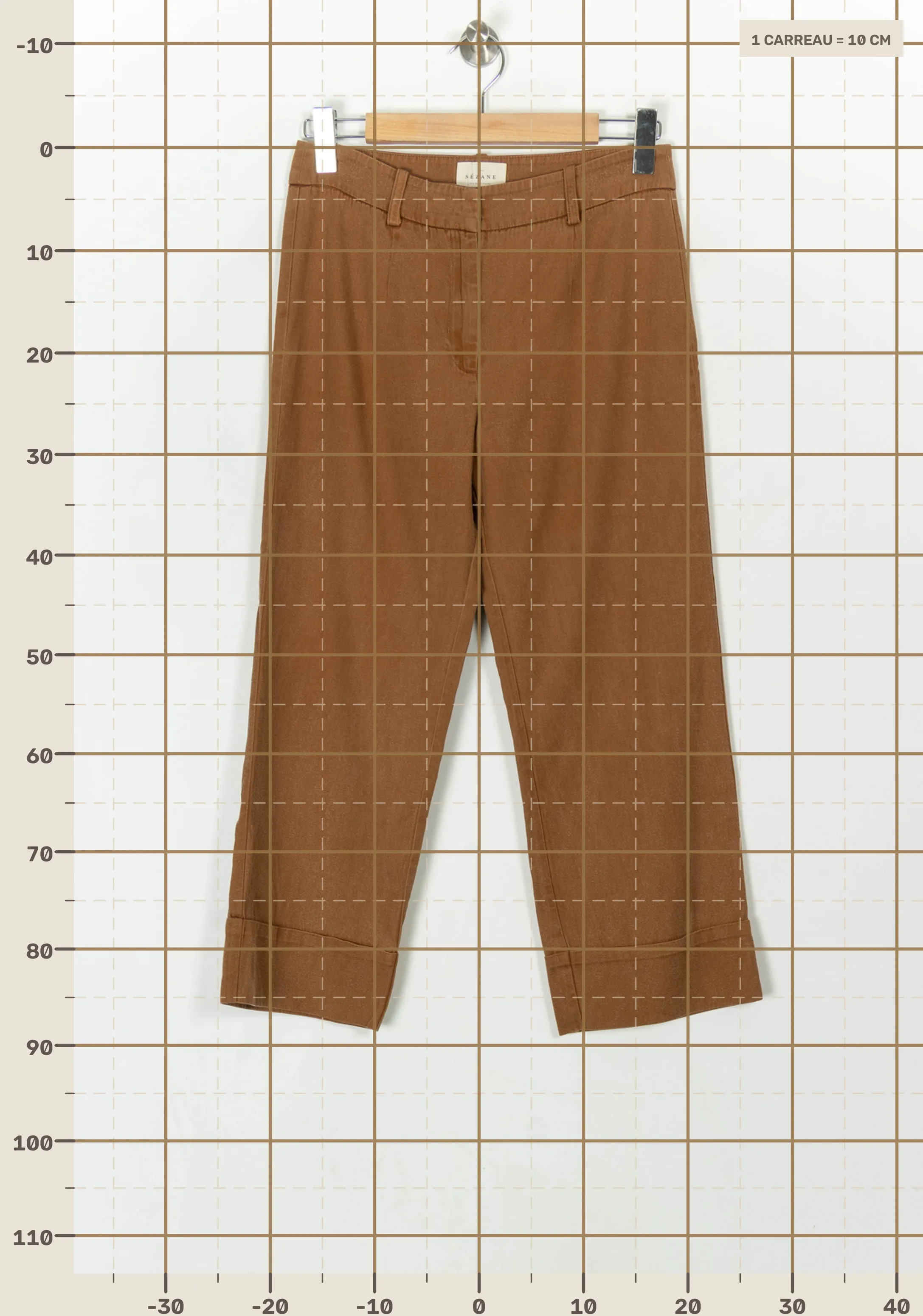 Pantalon SEZANE - Seconde main Marron