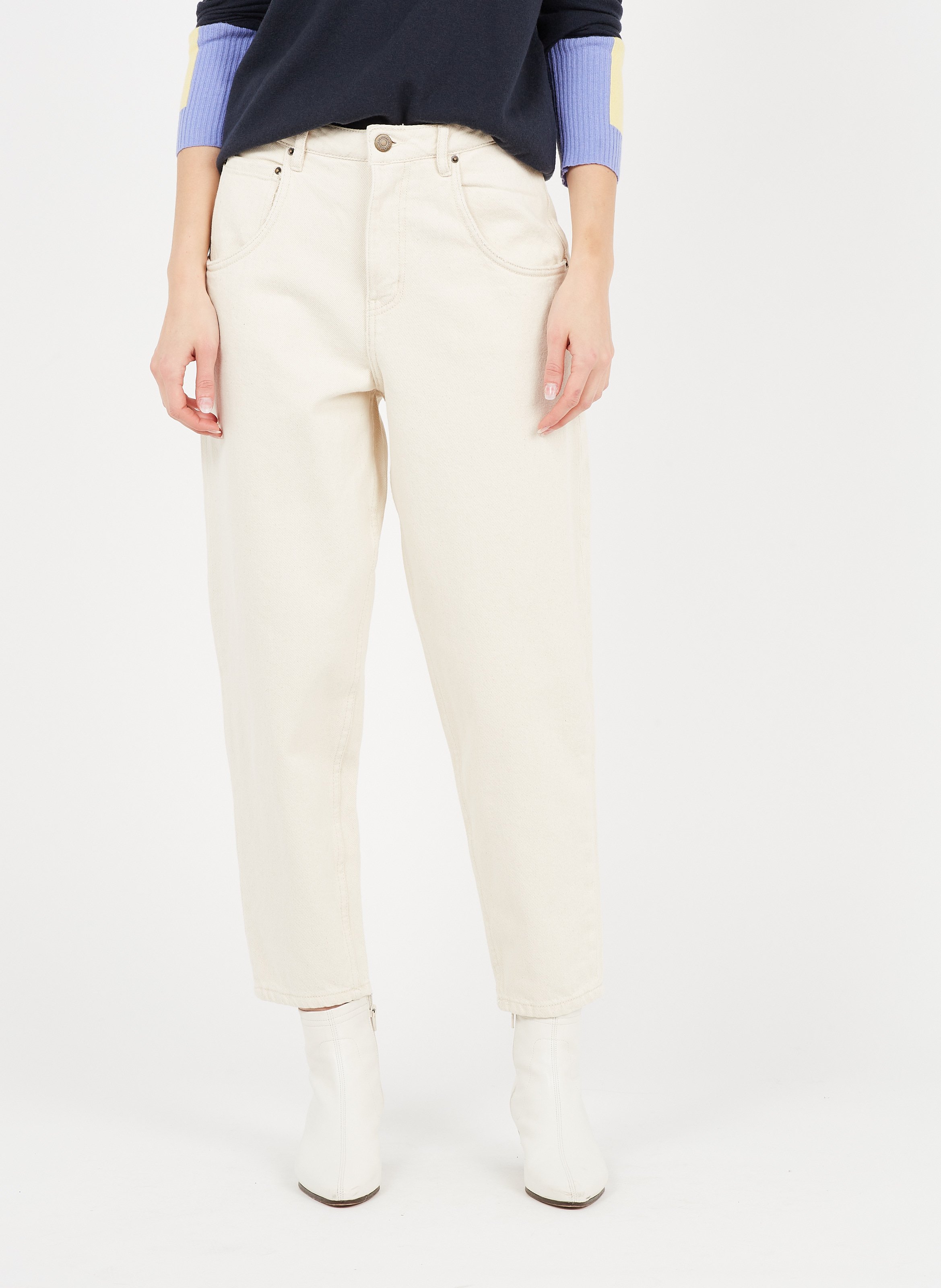 Straight cotton jeans AMERICAN VINTAGE Beige