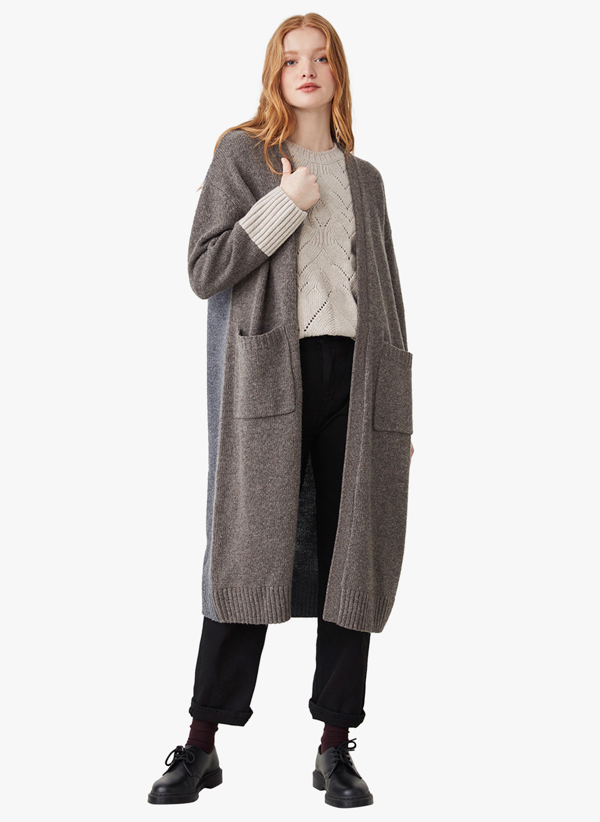 Gilet laine oversize femme hot sale