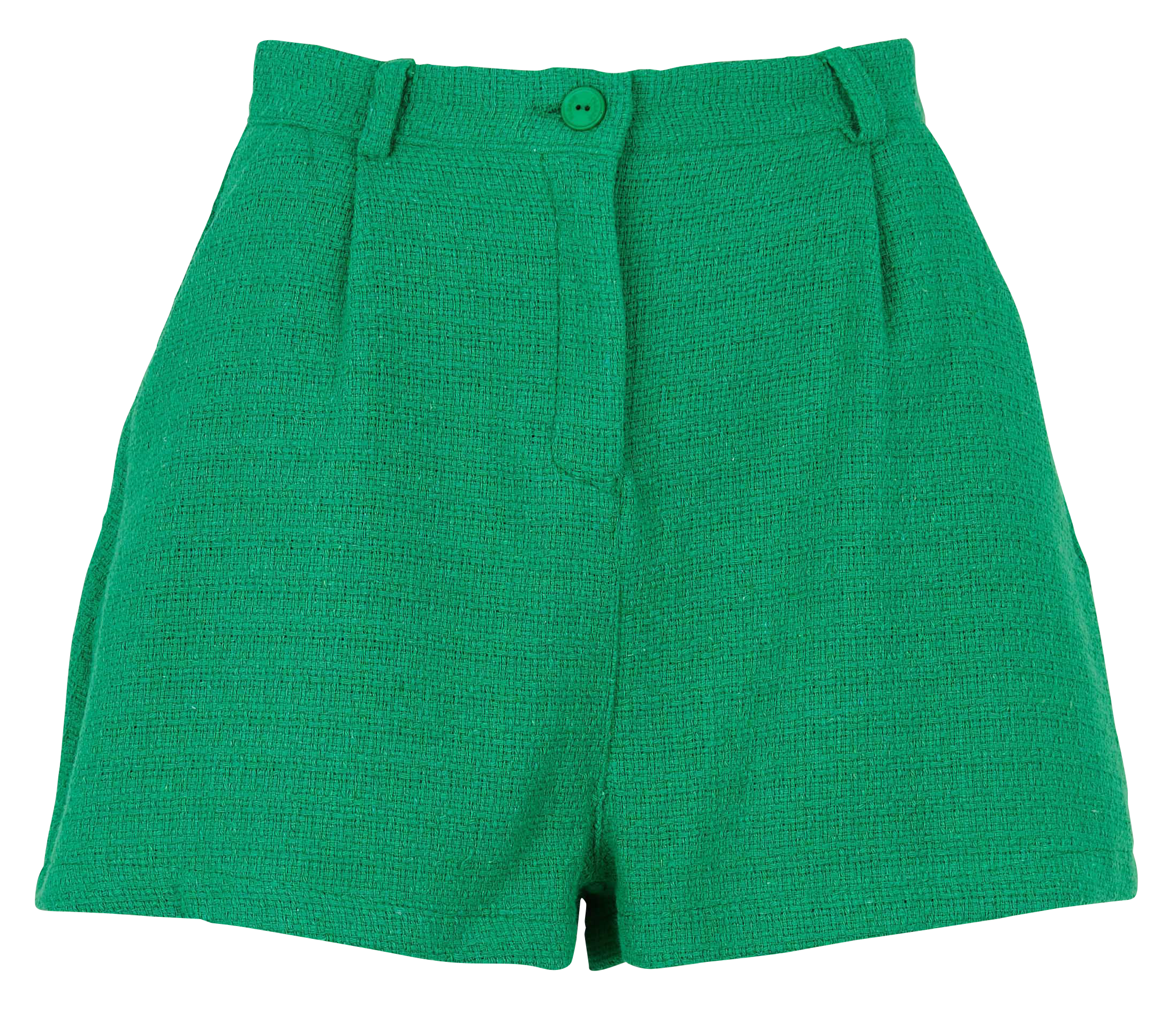 Straight-leg cotton-blend shorts PLEASE Green