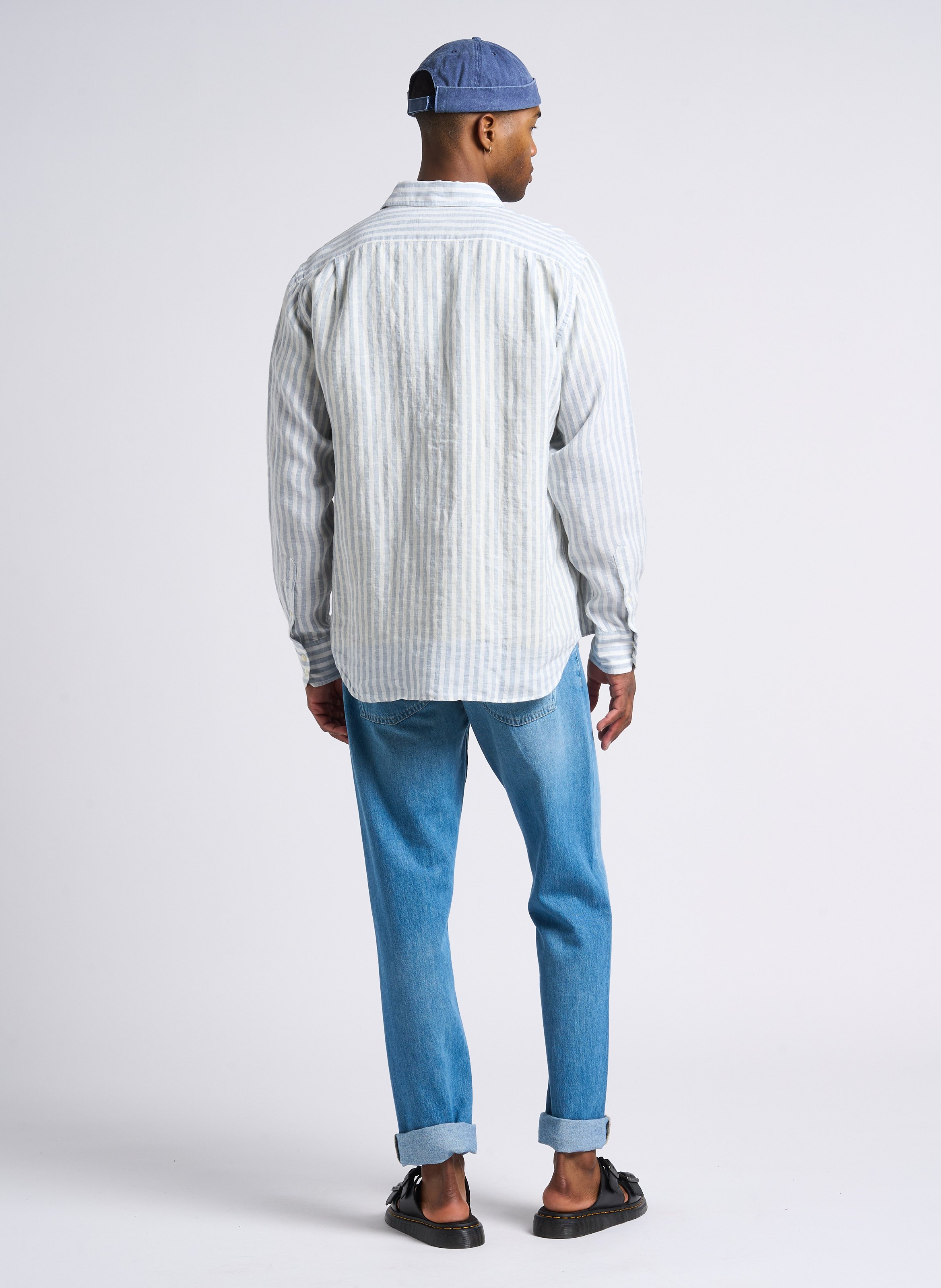 Chemise droite col classique en lin HARTFORD Multicolore