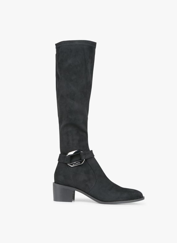 Mixed Leather Boots Toile Suede Stretch Noir Jb Martin Women 7527 51 TOILE SUEDE STRETCH NOIR Place des Tendances Europe