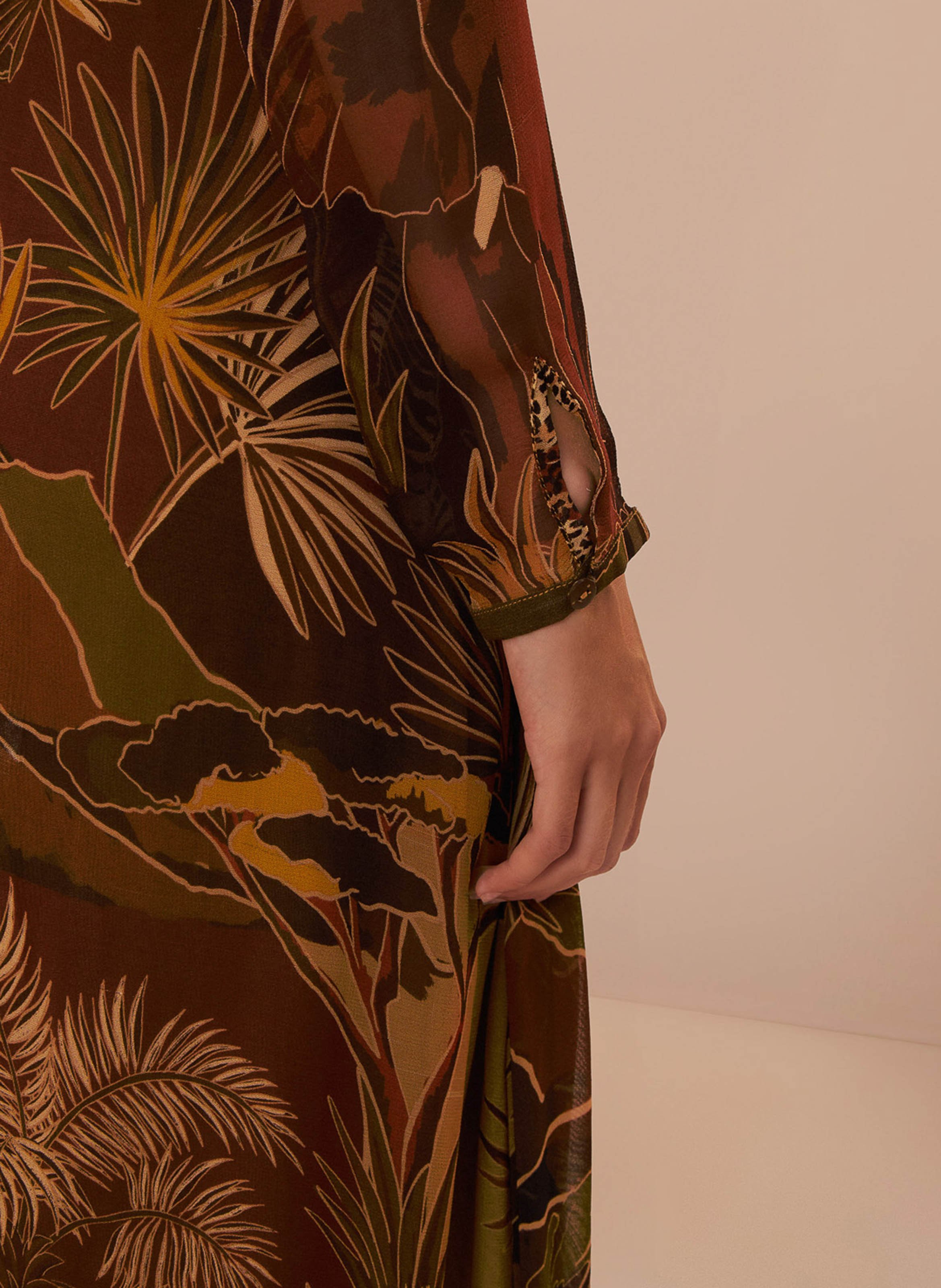 Dana long printed dress FARM RIO Brown