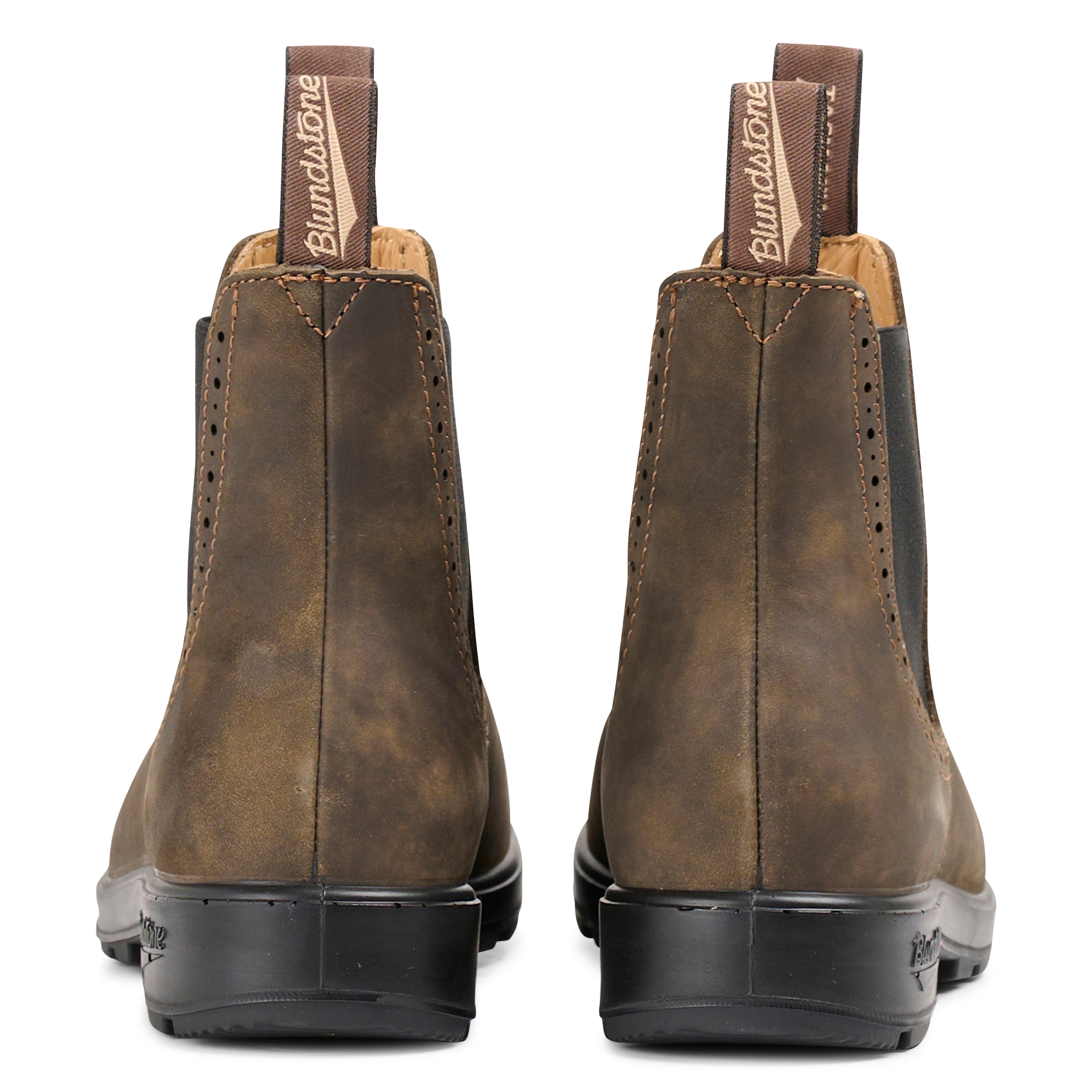 Mixed leather ankle boots BLUNDSTONE Brown