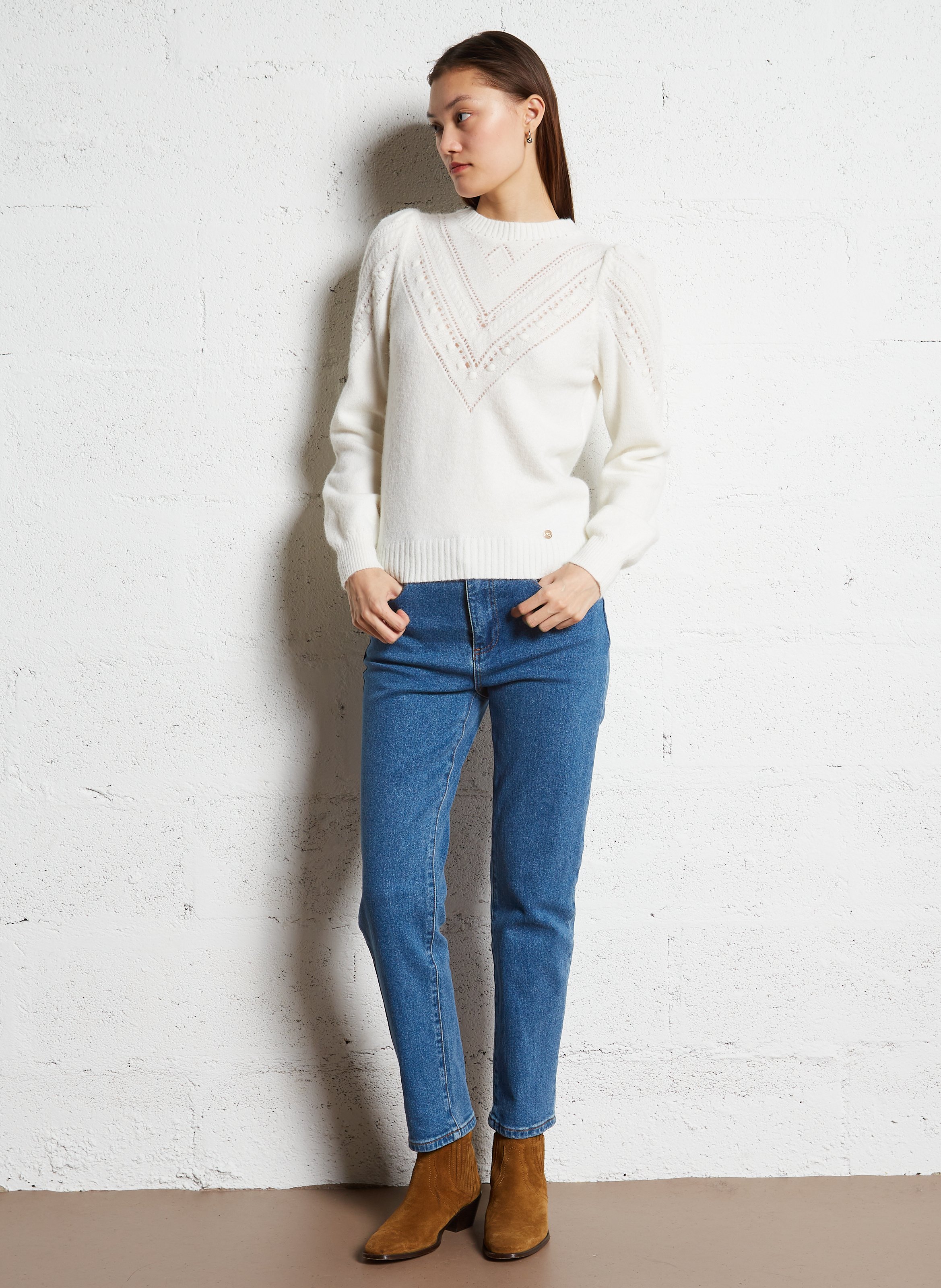 Jean droit en coton mélangé LA PETITE ETOILE Bleu