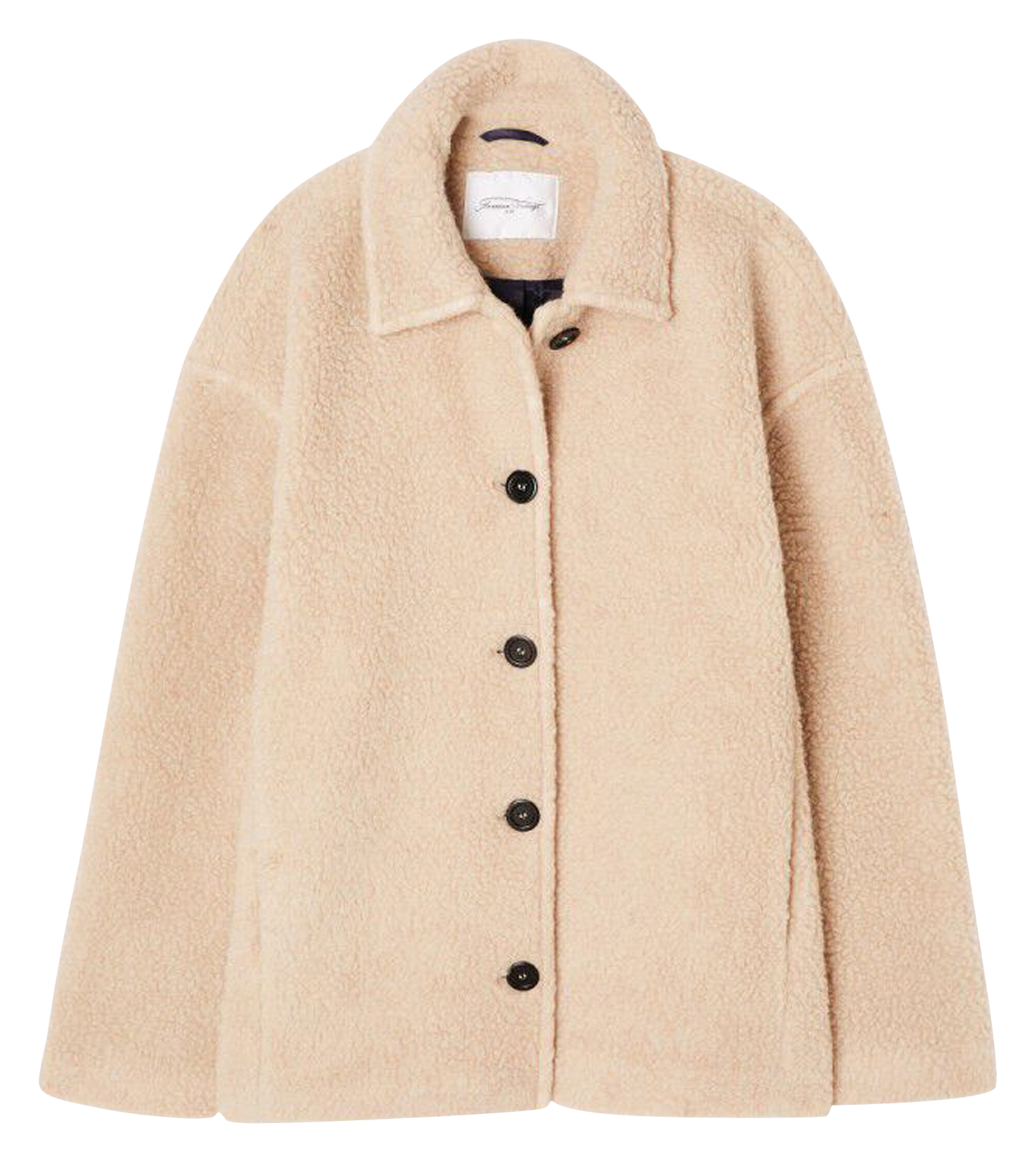 Cropped wool-blend coat AMERICAN VINTAGE Beige