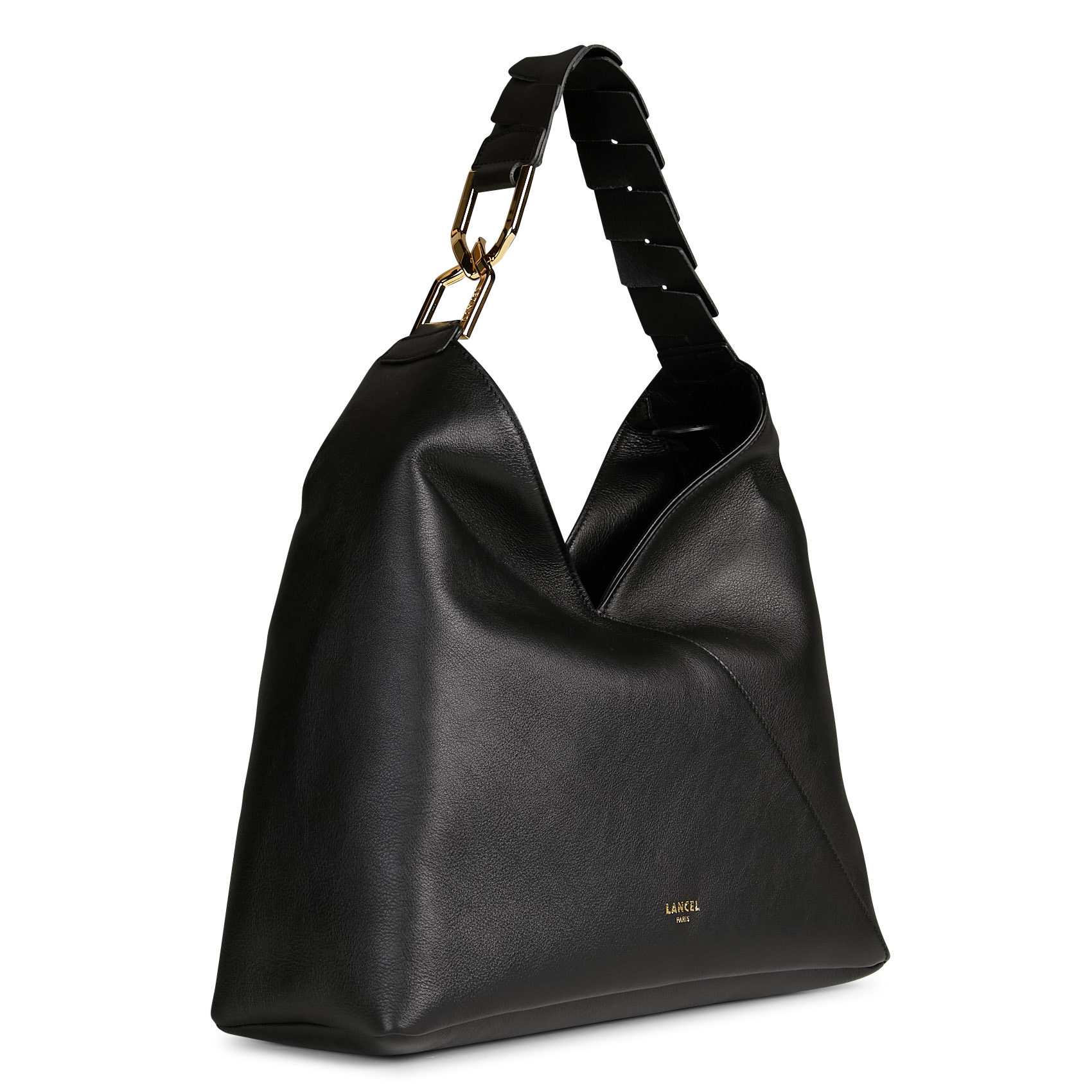 Sac porté épaule en cuir LANCEL Noir